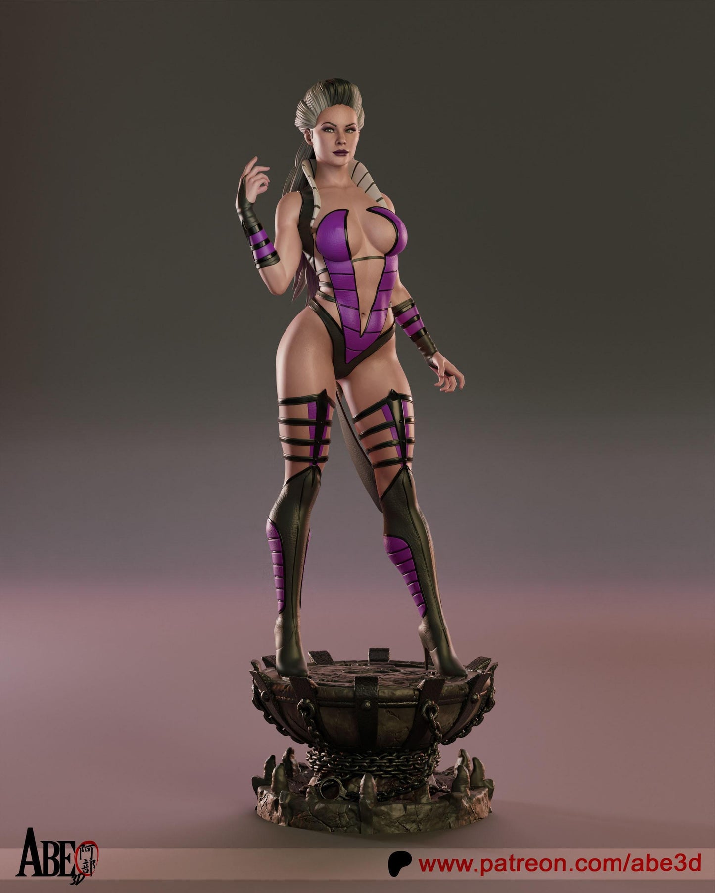 Unearth the Power: Sindel 3D Print Collectible Miniature Statue Figure for Mortal Kombat Fans (NSFW)