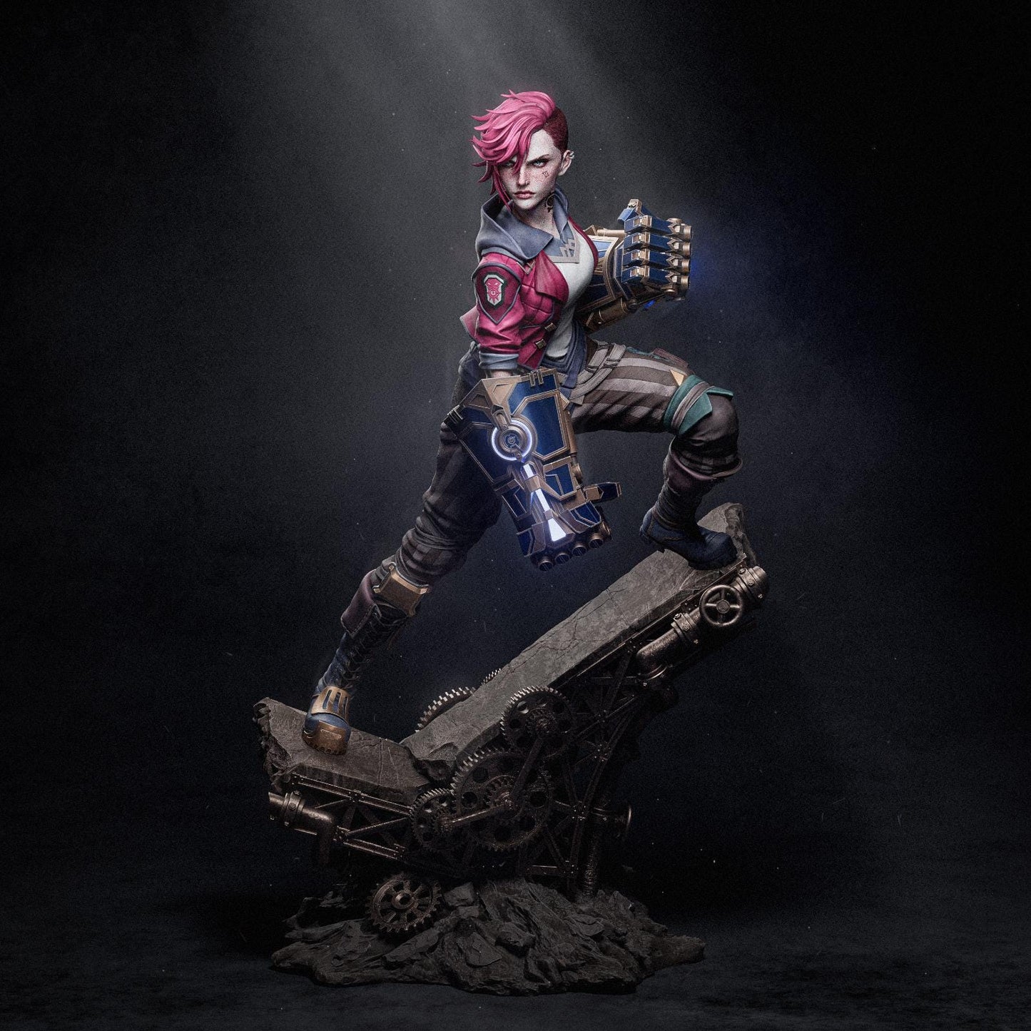 Vi Resin Statue – Hand-Painted League of Legends & Arcane Collectible
