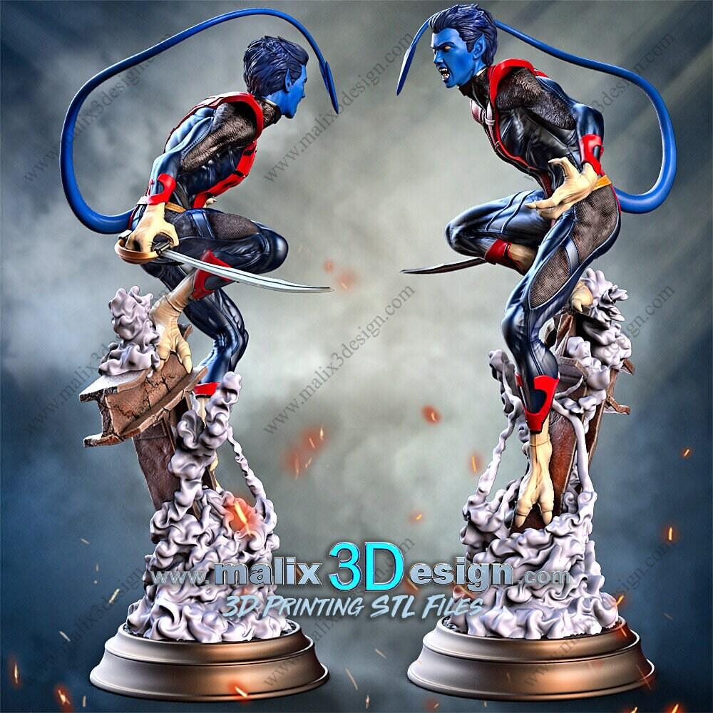 Nightcrawler Marvel Collectible 3D Printed Resin Figure | Hand Painted or Unpainted X-Men Statue