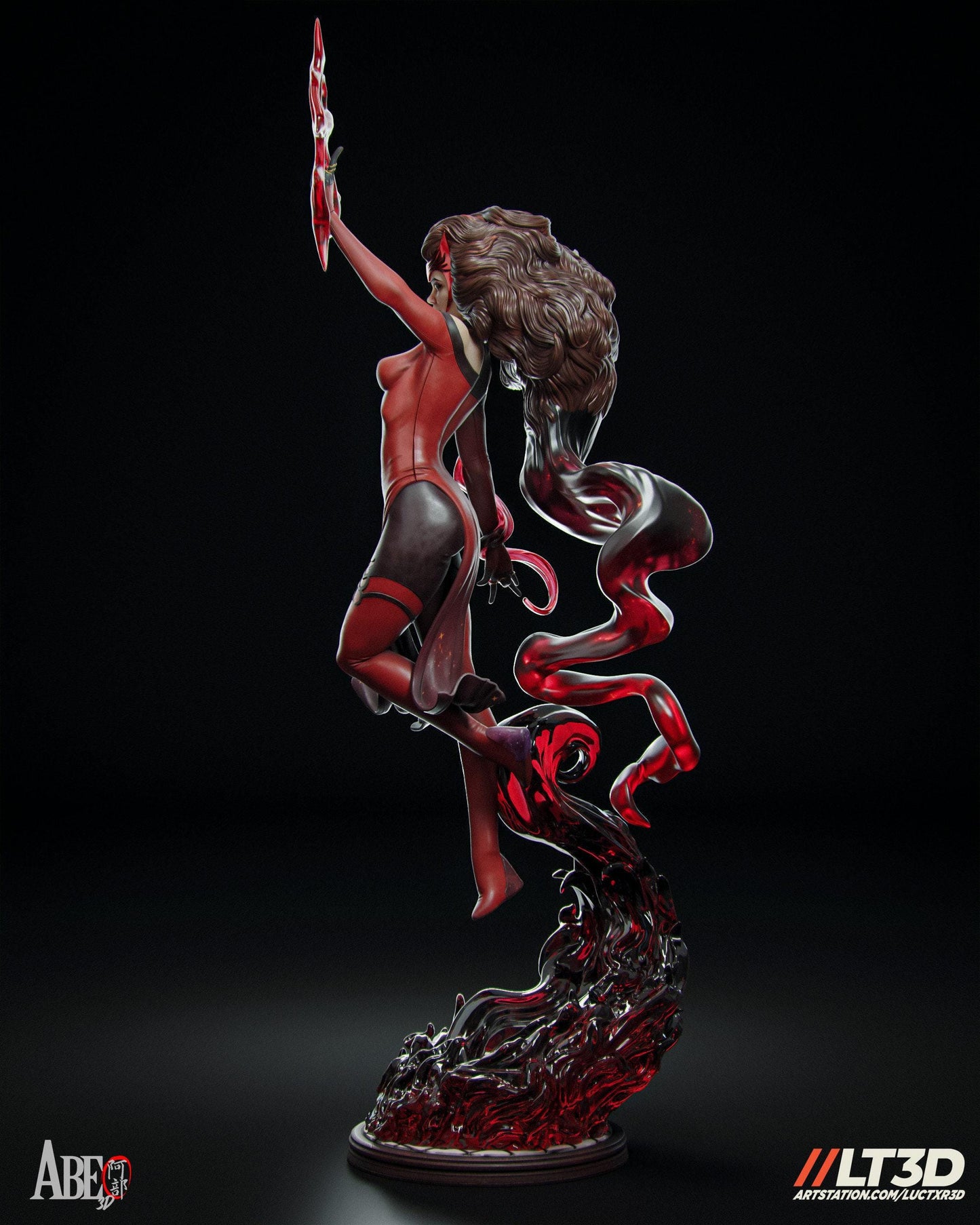 Unleash Chaos Magic: Scarlet Witch 3D Print Collectible Statue - Detailed Wanda Maximoff Marvel Figure