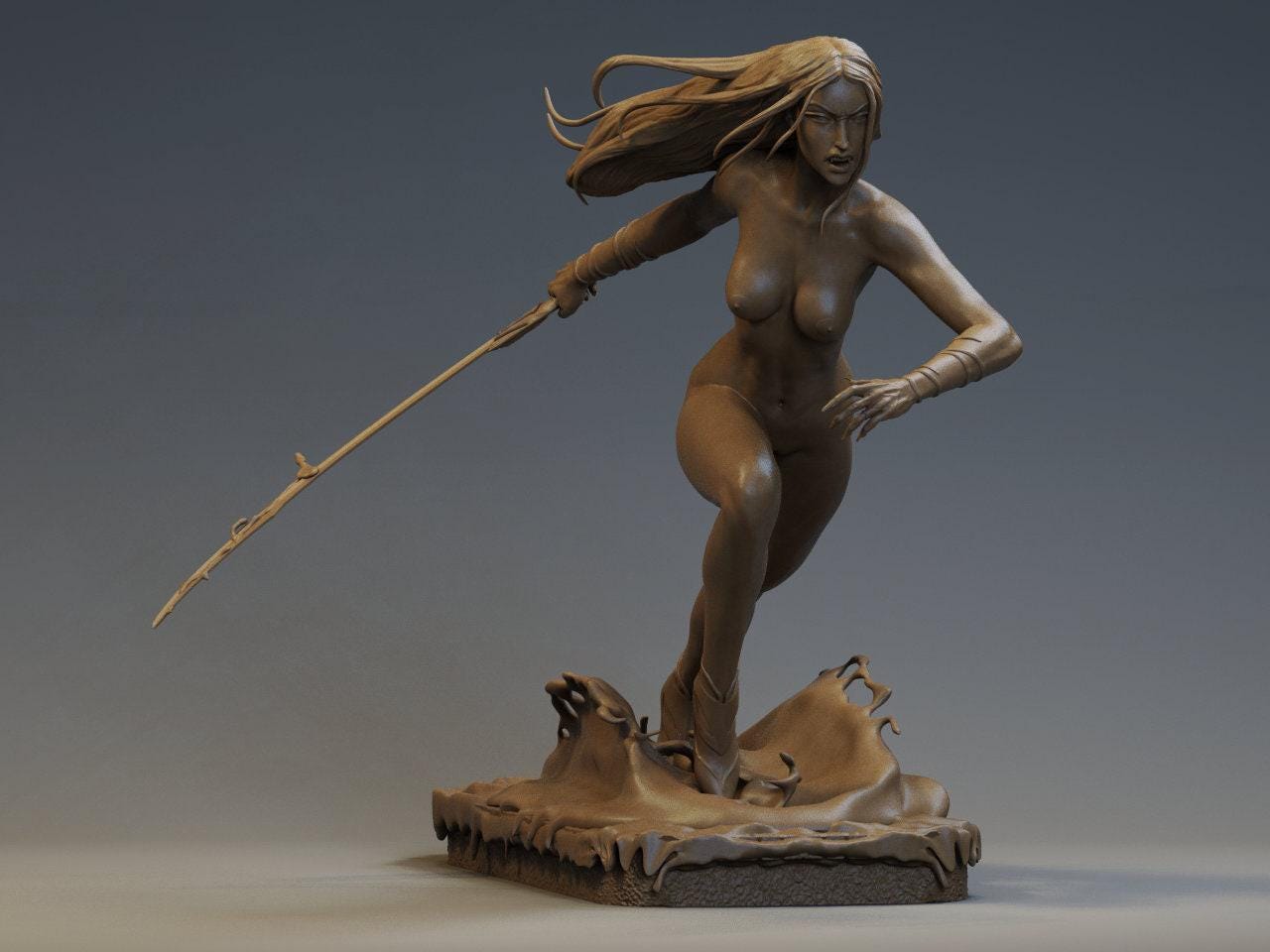 Seductive Vampire: Carmilla 3D Print Collectible Fanart Miniature Statue (NSFW)