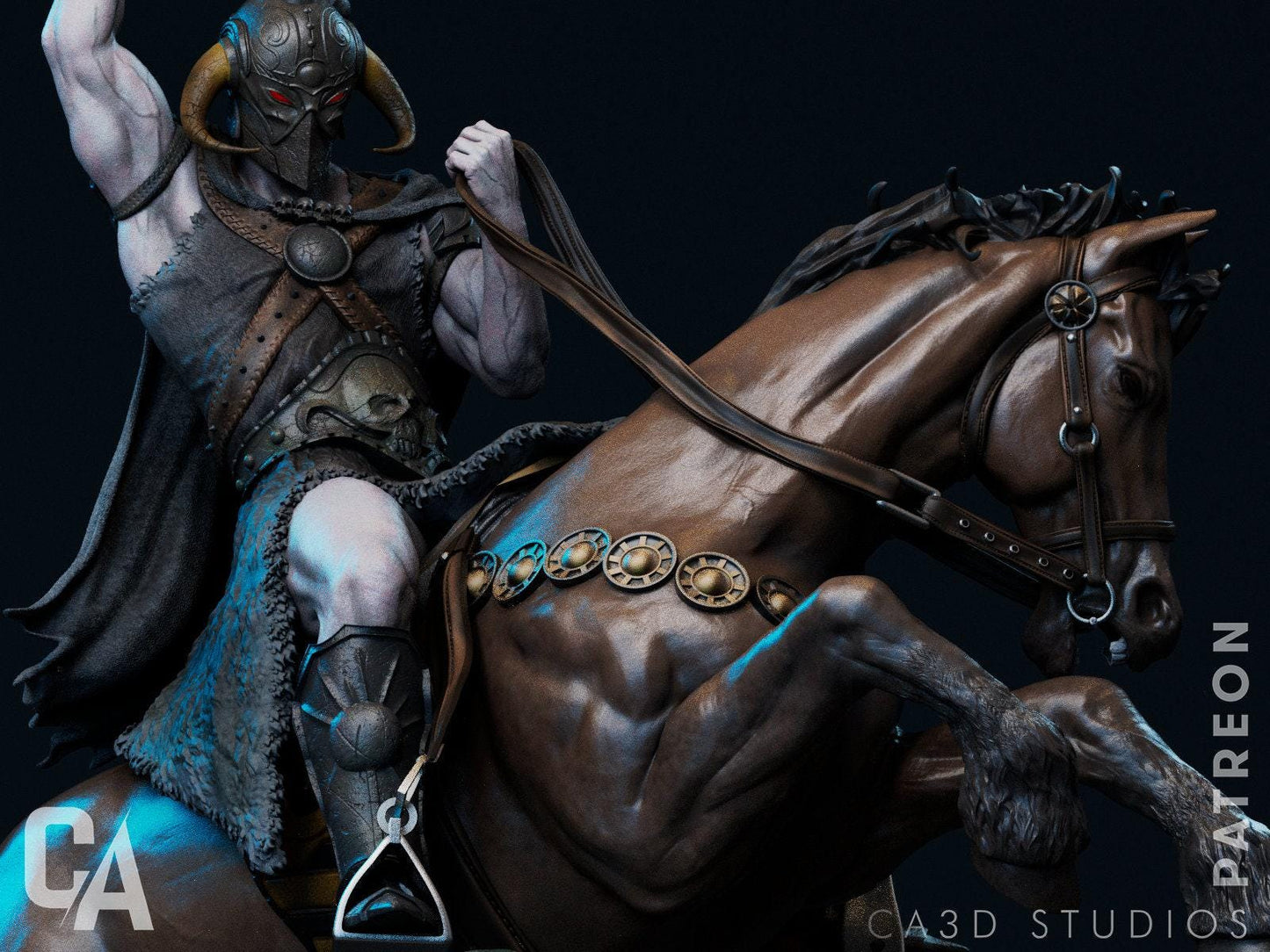 Death Dealer Painted Collectible 3D Print Fanart Statue, Frank Frazetta