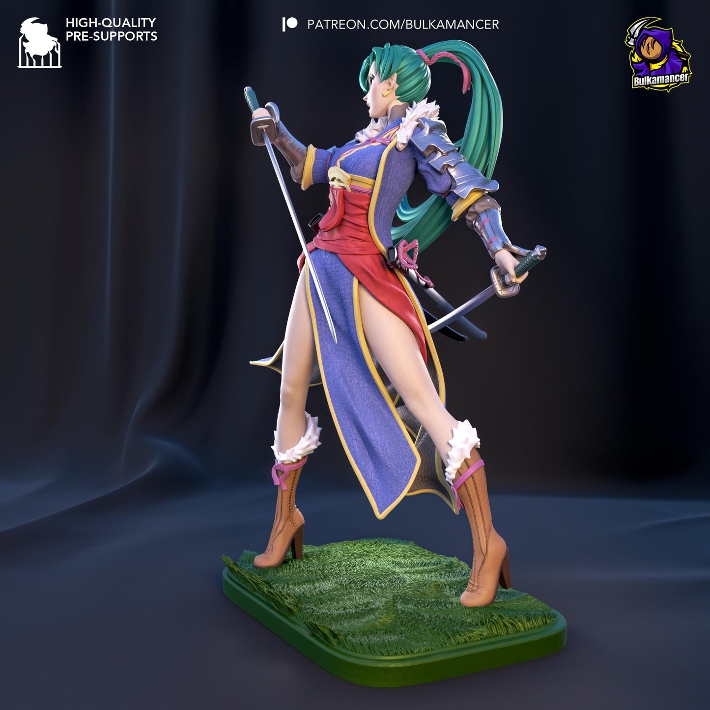 a statue of a woman with a sword