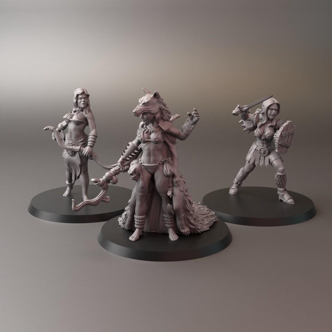 Amazon 2 3D Print Collectible Resin Miniature dnd Pathfinder ttrpg wargames d20 rpg 28mm 32mm 35mm 40mm 54mm 75mm dungeons and dragons