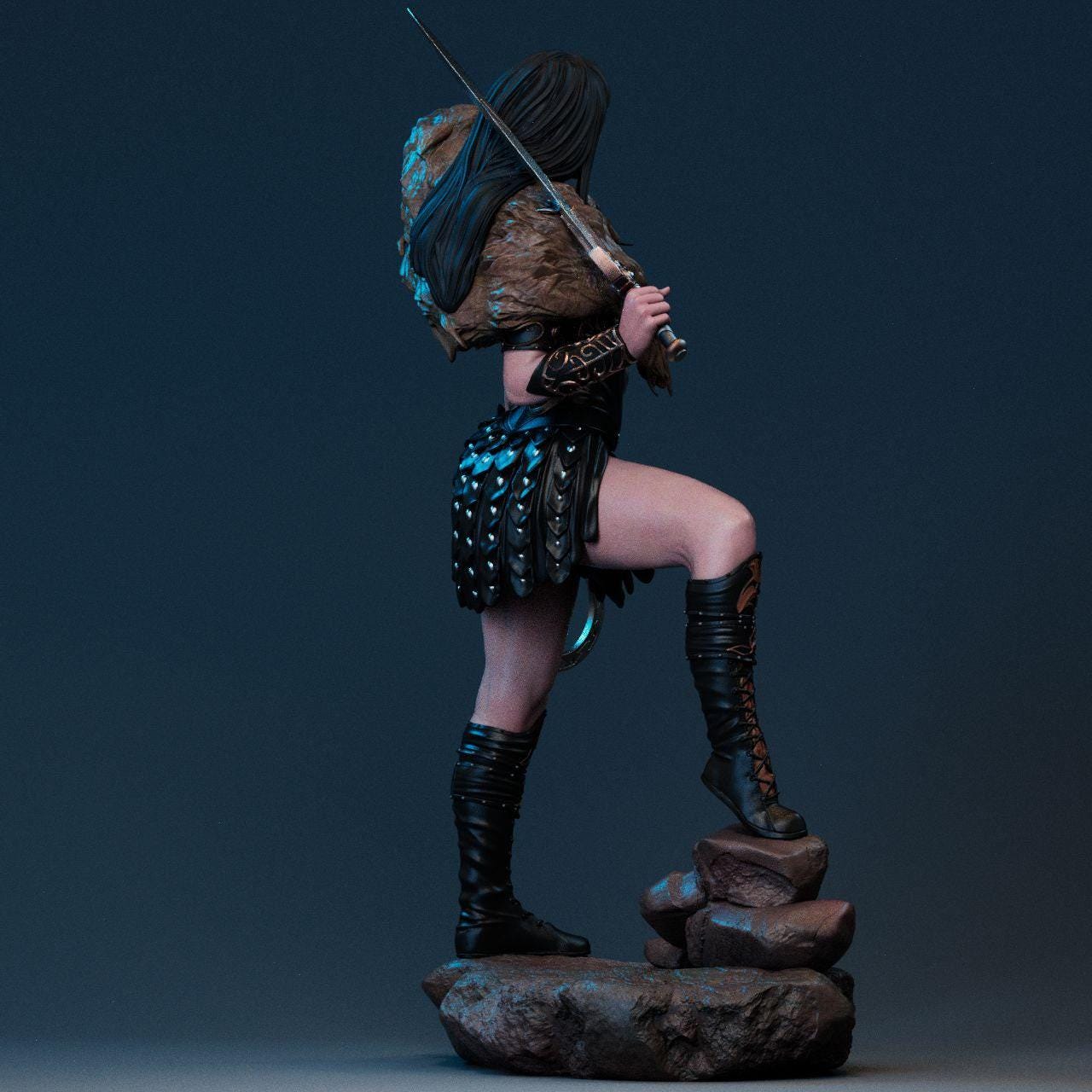 Warrior Princess: Xena Fanart 3D Printed Collectible Statue – Iconic Figure (NSFW)
