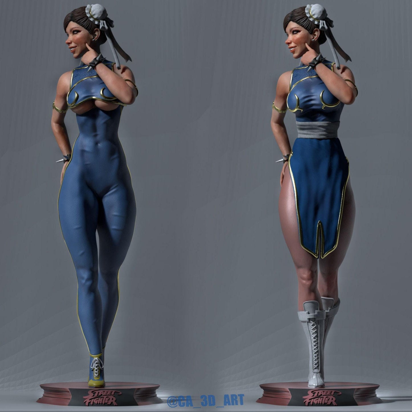 Chun-Li Street Fighter 3D Print Fanart Collectible Figure: Premium Resin Statue for Gamers