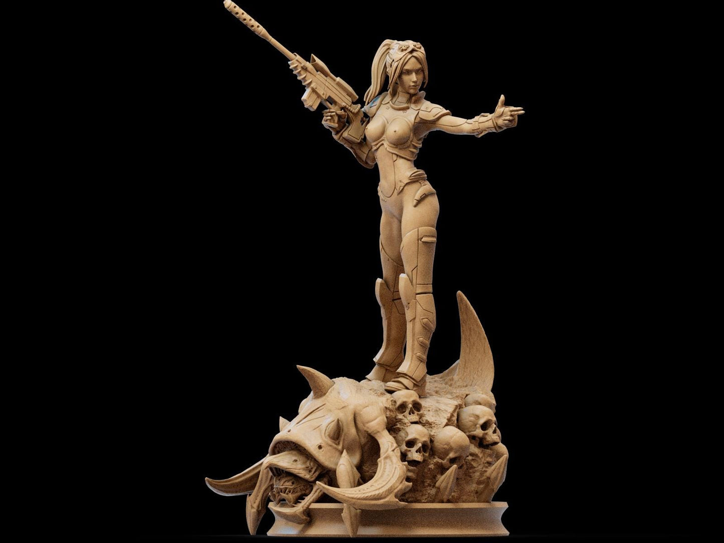 Precision Perfect: Nova Sniper 3D Print Collectible Figurine – Elite Sci-Fi Resin Display Piece