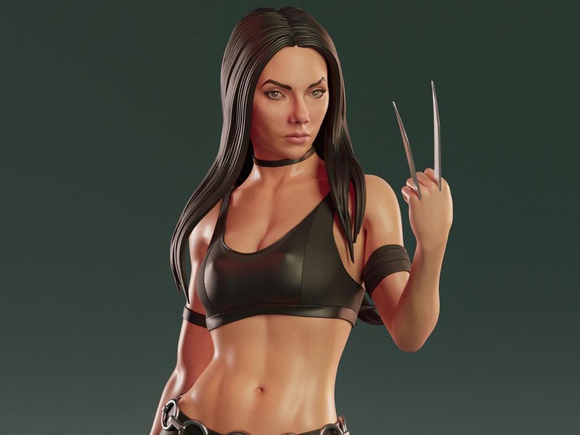 X-23 Collectible Statue: Hand-Painted 3D Resin Figure with Optional NSFW Variant!