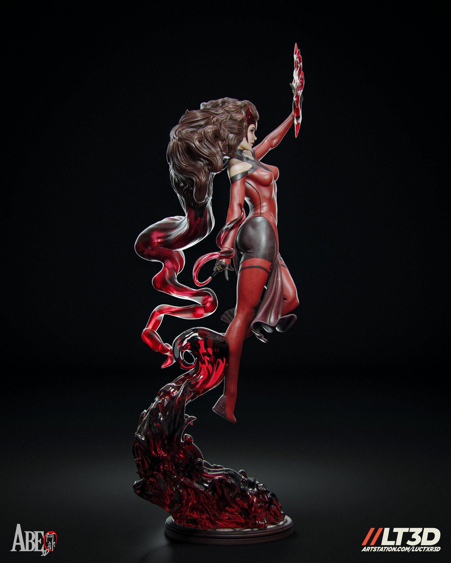 Unleash Chaos Magic: Scarlet Witch 3D Print Collectible Statue - Detailed Wanda Maximoff Marvel Figure