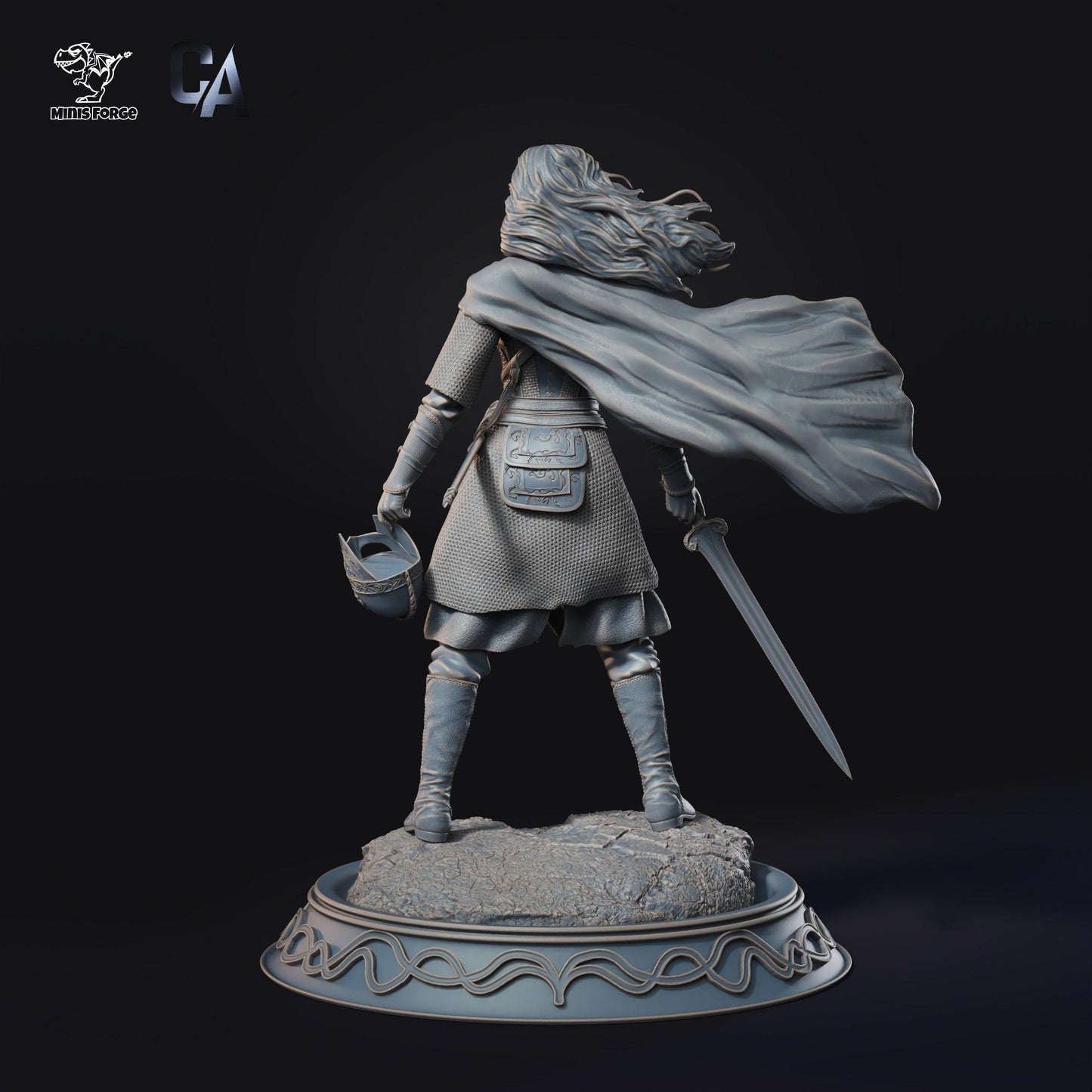Eowyn: Exquisite 3D Printed Fan-Art Collectible Statue – Lord of the Rings Shieldmaiden of Rohan Figure