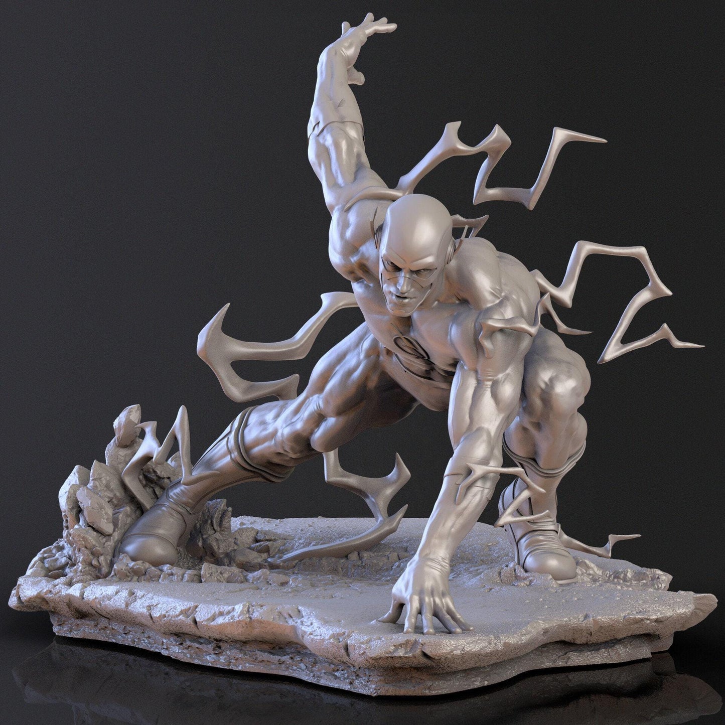 Epic Reverse Flash 3D Printed Collectible Statue | Hand-Painted DC Comics Villain Figure for Speedster Fans