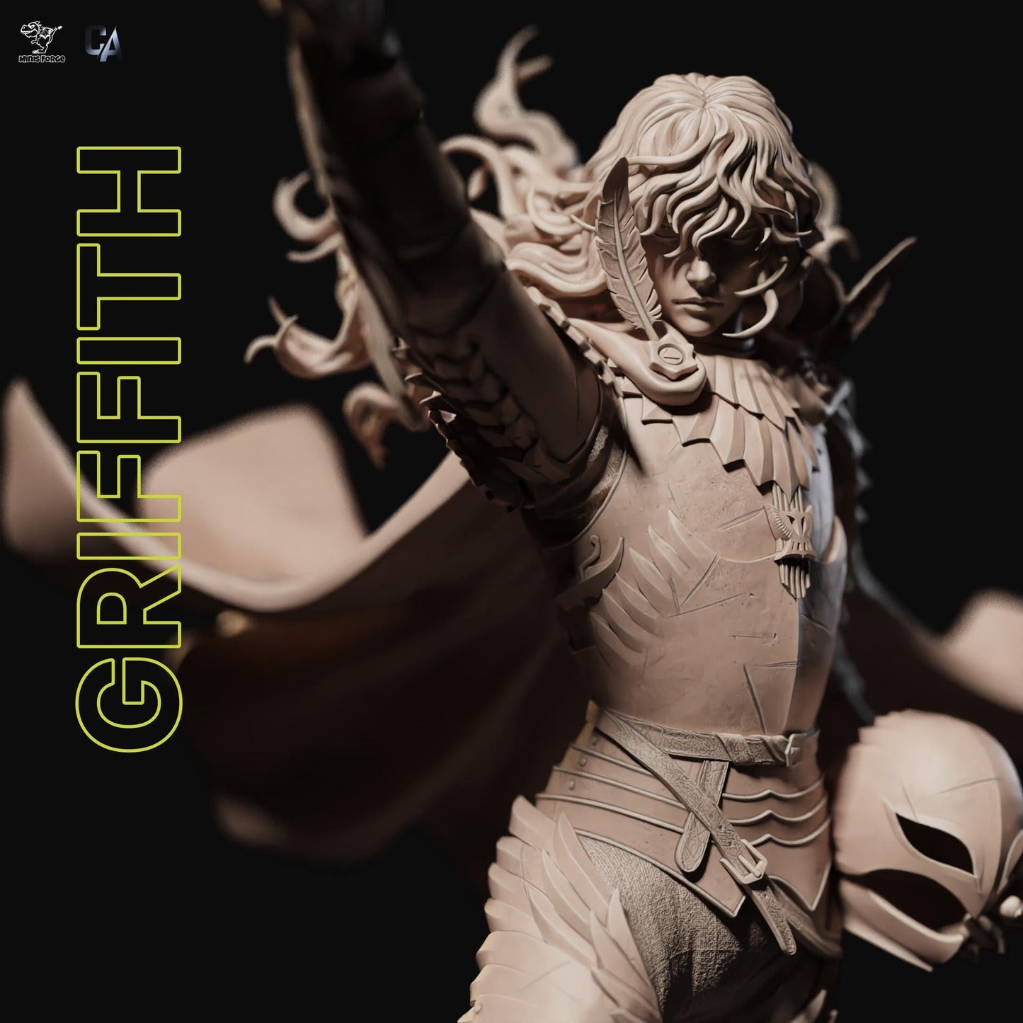 Ascend to Power: Griffith Berserk 3D Print Collectible Figurine - Epic Anime Manga Statue