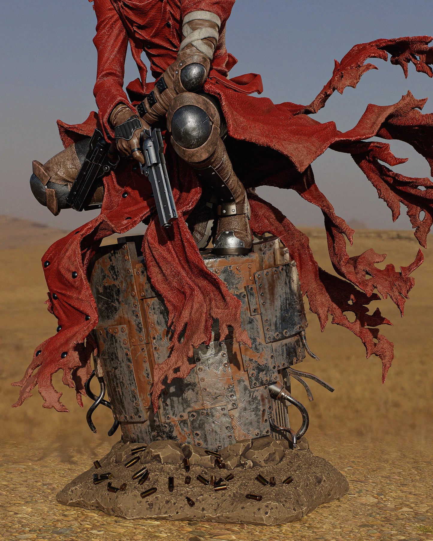 Vash the Stampede Collectible Statue Hand-Painted 3D Resin Figure - Ready-to-Display Humanoid Typhoon, Trigun Memorabilia, Angel Arm Art