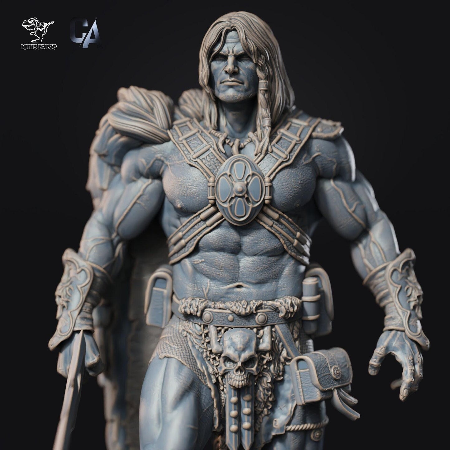 By the Power! He-Man Fanart 3D Printed Collectible Statue - Masters of the Universe Figure