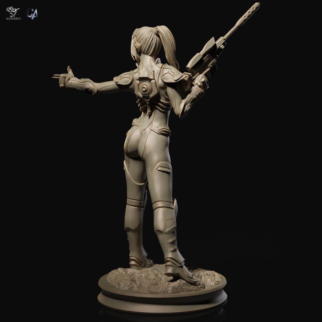 Precision Perfect: Nova Sniper 3D Print Collectible Figurine – Elite Sci-Fi Resin Display Piece