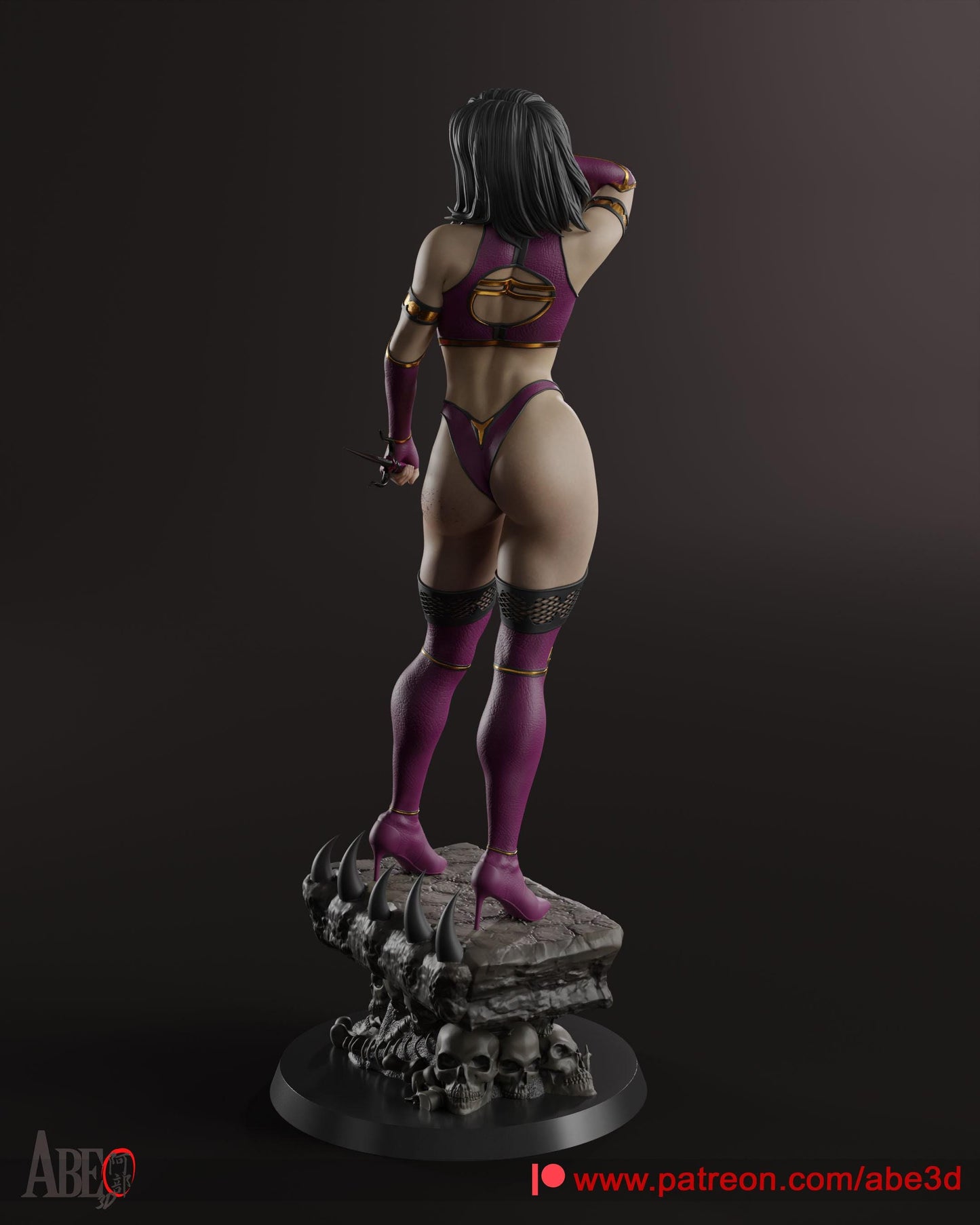 Mileena Collectible Resin Statue – Painted or Unpainted Model Kit for Adult Collectors