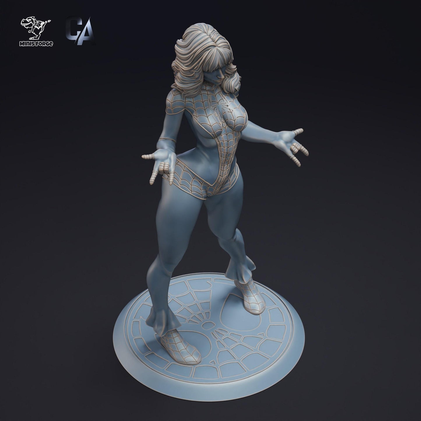 Stunning Spider Mary Jane 3D Printed Statue: Spider-Man Fan Art Collectible - Detailed MJ Figure