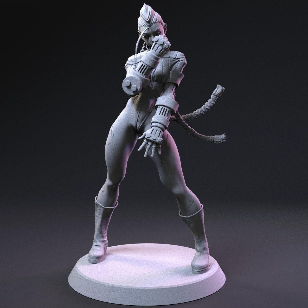 Street Fighter Powerhouse: Cammy 3D Print Fanart Collectible – Iconic Figure (NSFW)