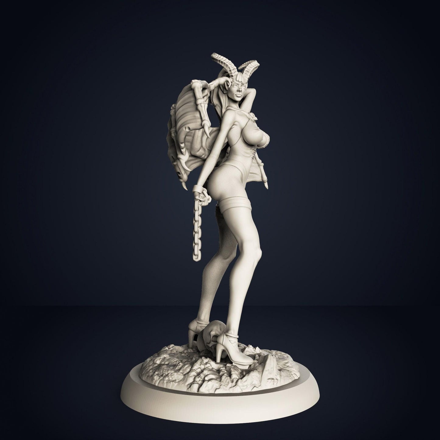 Exclusive Lilith the Succubus 3D Printed Statue: Alluring NSFW Mythology Collectible Figure - Adult Art