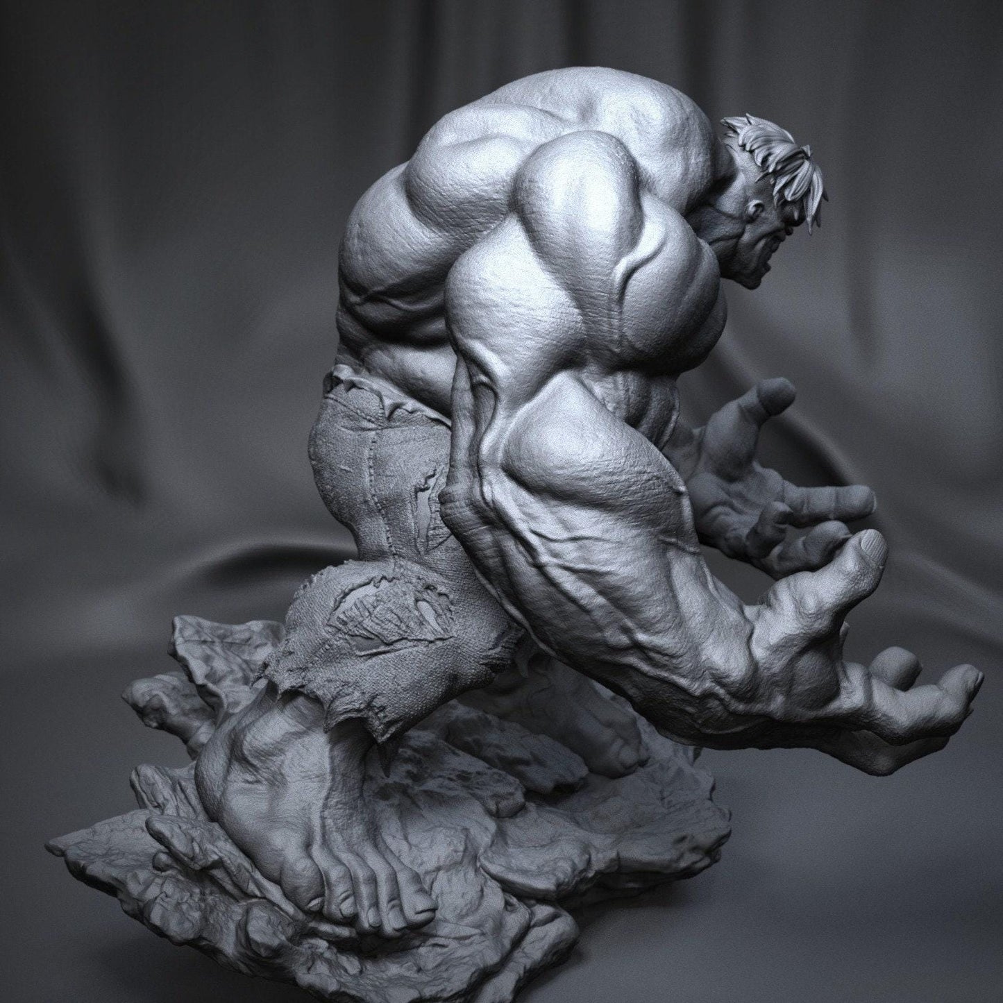 Hulk 3D Print Collectible Statue - Dynamic Marvel Avengers Superhero Figure for Fans