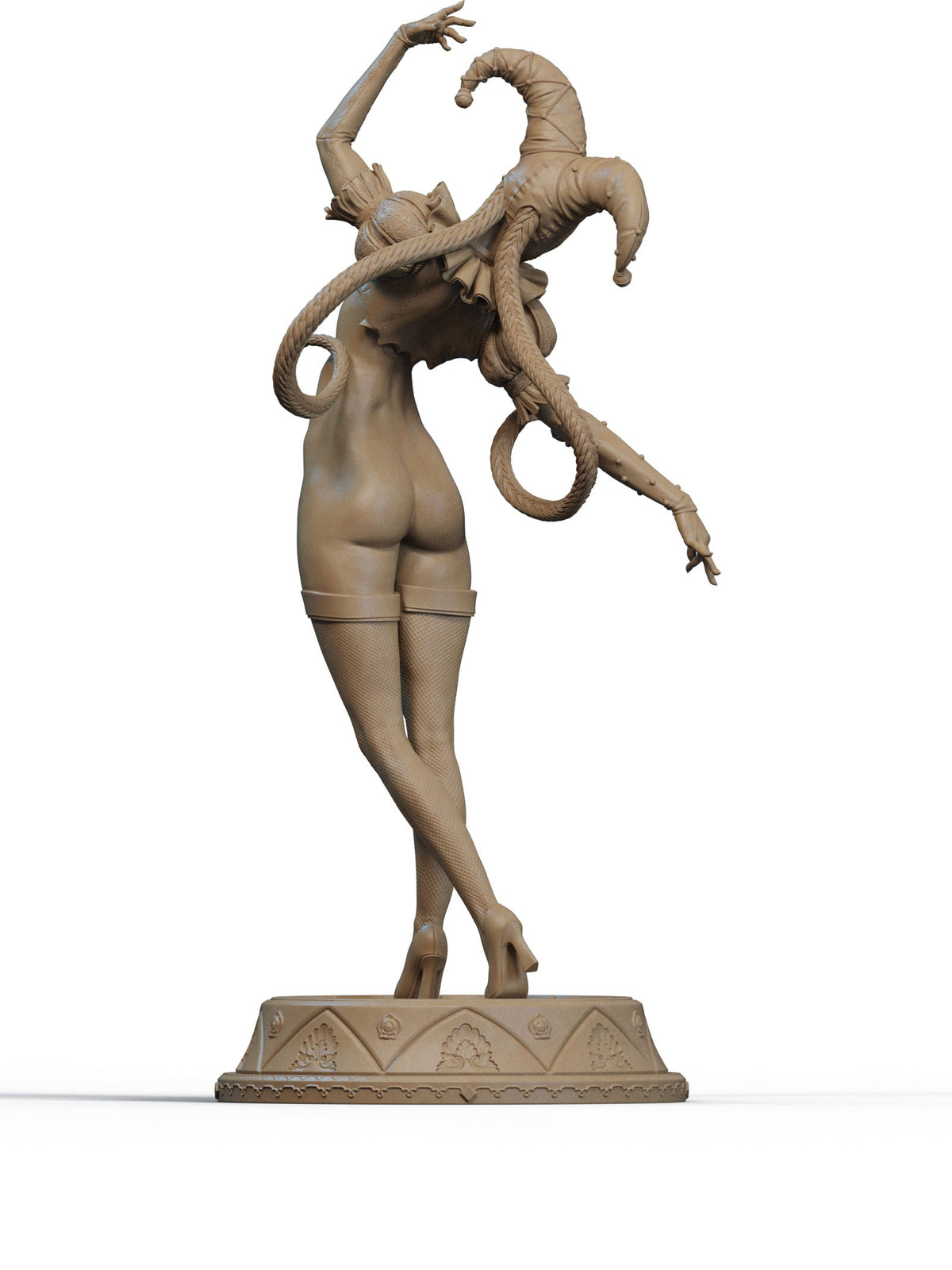 Jester Fantasy NSFW 3D Printed Statue – Mature Harlequin Resin Collectible, Made to Order for Adult Collectors & Fans