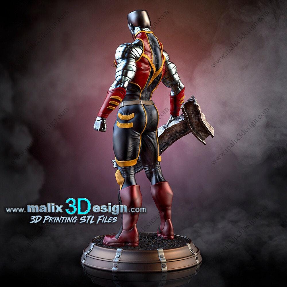 Mighty Colossus 3D Printed Resin Statue: Iconic Marvel X-Men Hero Fan Art Collectible Figure