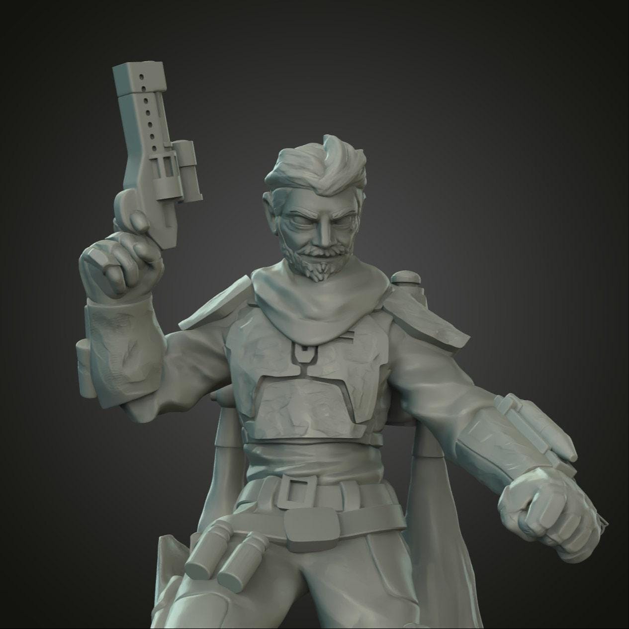 Cobb Bounty Hunter Fanart 3D Print Collectible Resin Miniature Star War Statue Figure