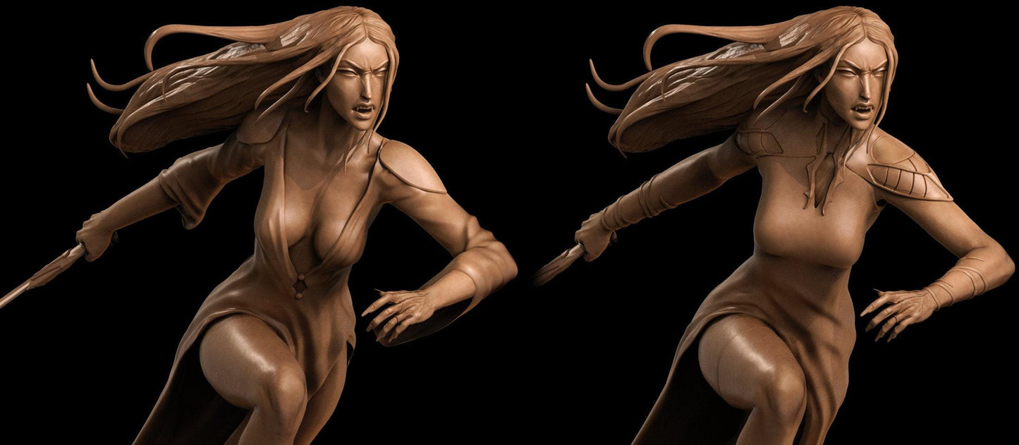 Seductive Vampire: Carmilla 3D Print Collectible Fanart Miniature Statue (NSFW)