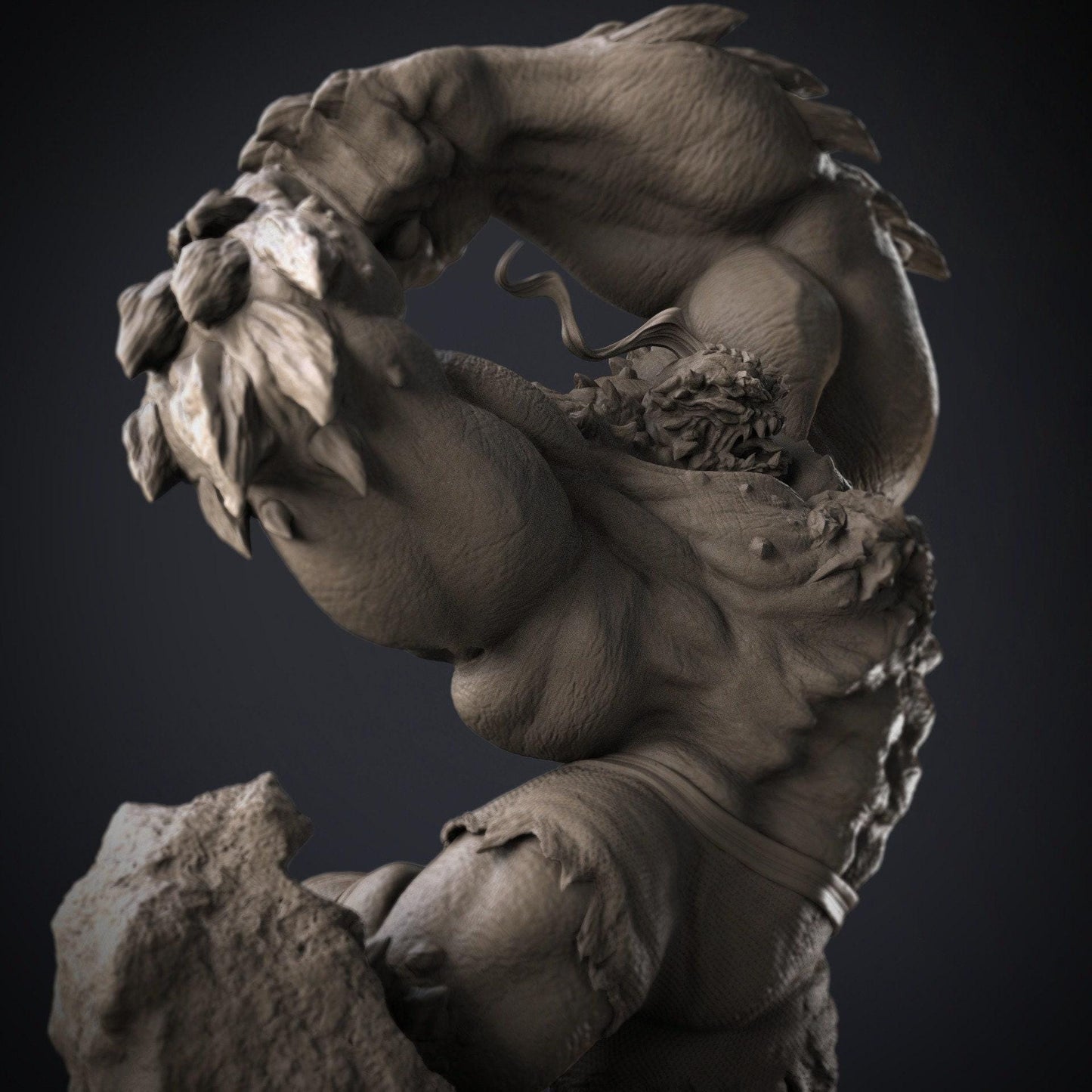 Doomsday Resin Statue – Hand-Painted Apex Predator Collectible
