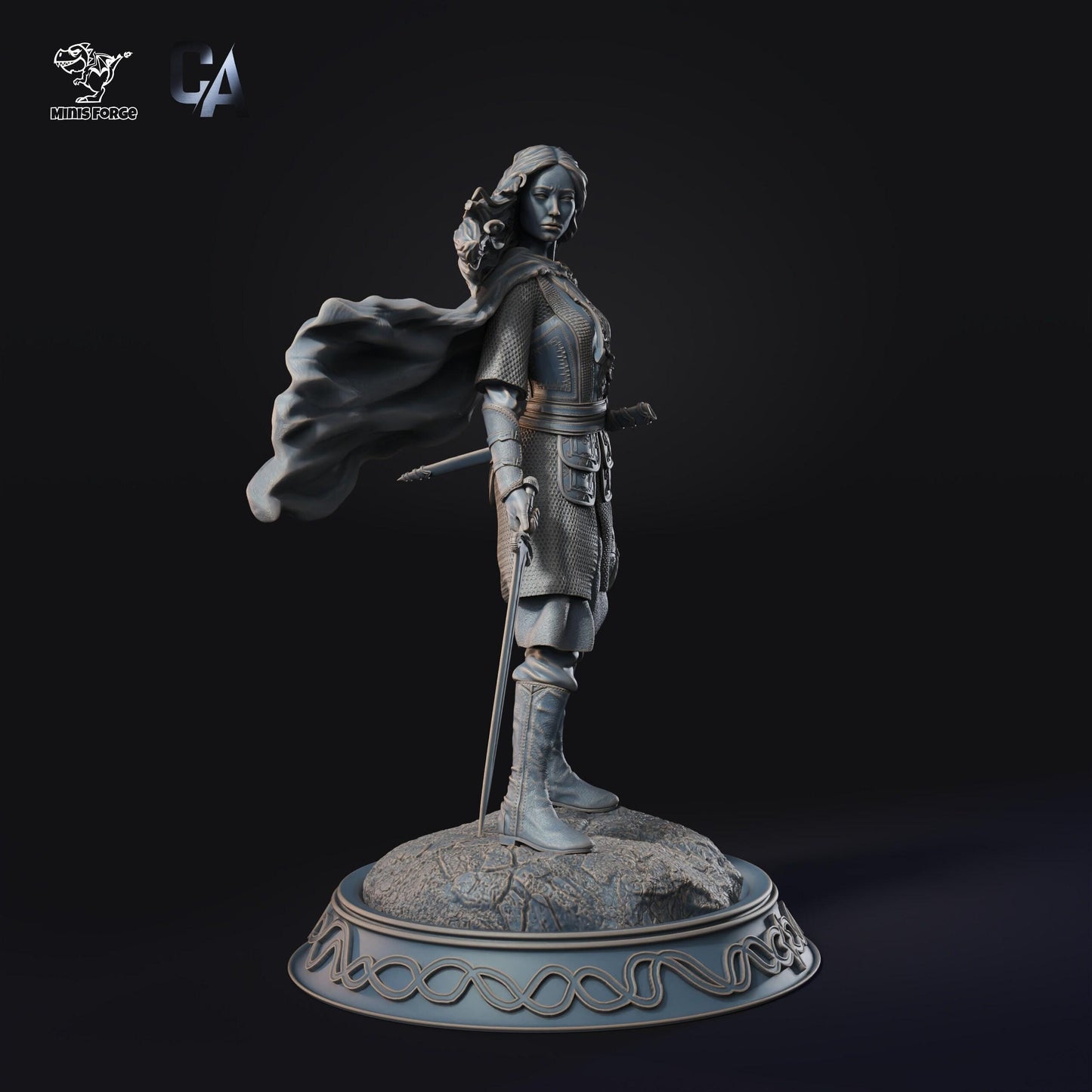 Eowyn: Exquisite 3D Printed Fan-Art Collectible Statue – Lord of the Rings Shieldmaiden of Rohan Figure