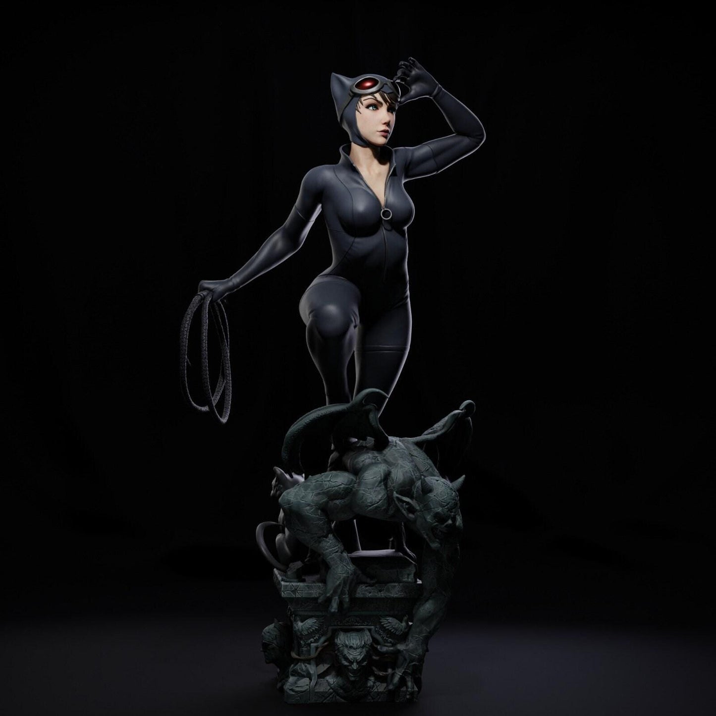 Catwoman 3D Print Collectible Statue: Iconic DC Anti-Hero Figure with Optional NSFW Variant!
