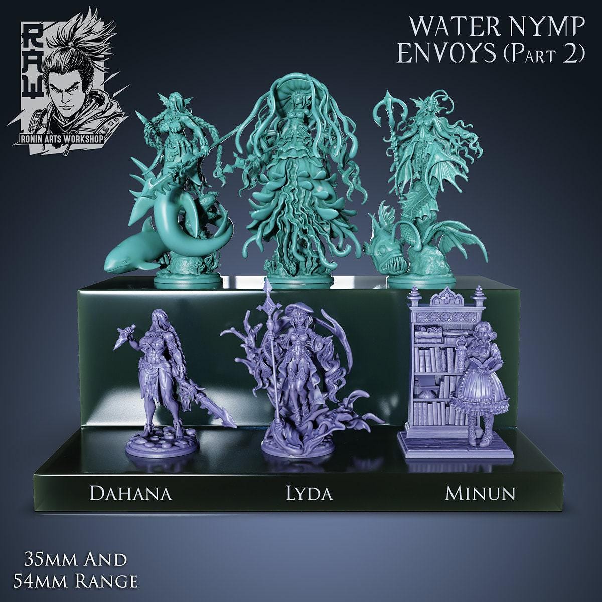 Water Nymph Miniatures 35mm Mermaid Figurines for Dungeons and Dragons & Tabletop Gaming Decor Chapter 2