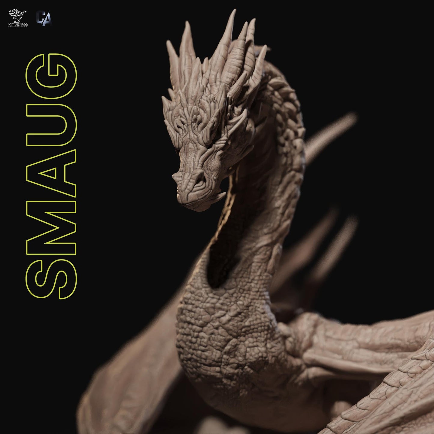 Smaug the Dragon: Epic 3D Printed Figurine - Detailed Middle-Earth Collectible