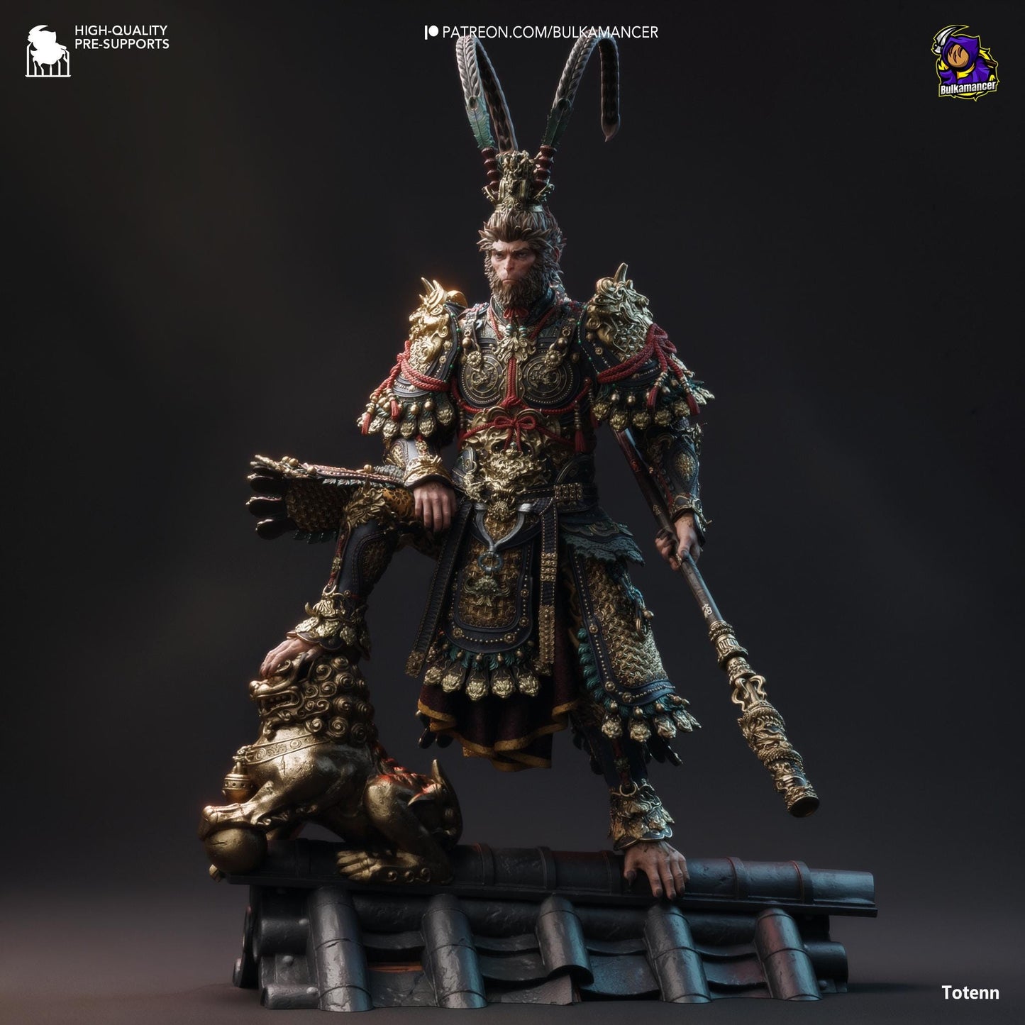 a statue of a man with a sword and armor