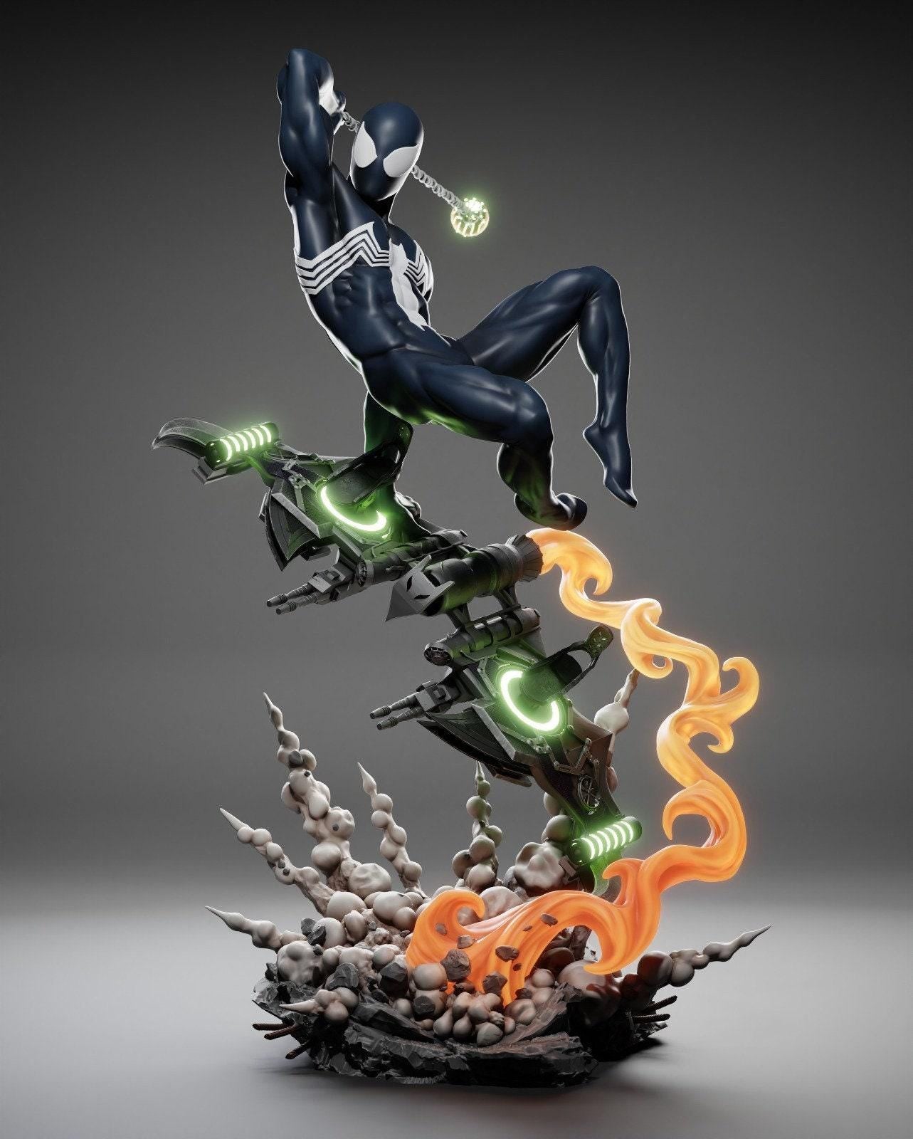Web-Slinging Hero: Spider-Man Collectible Fanart – Dynamic 3D Printed Figure
