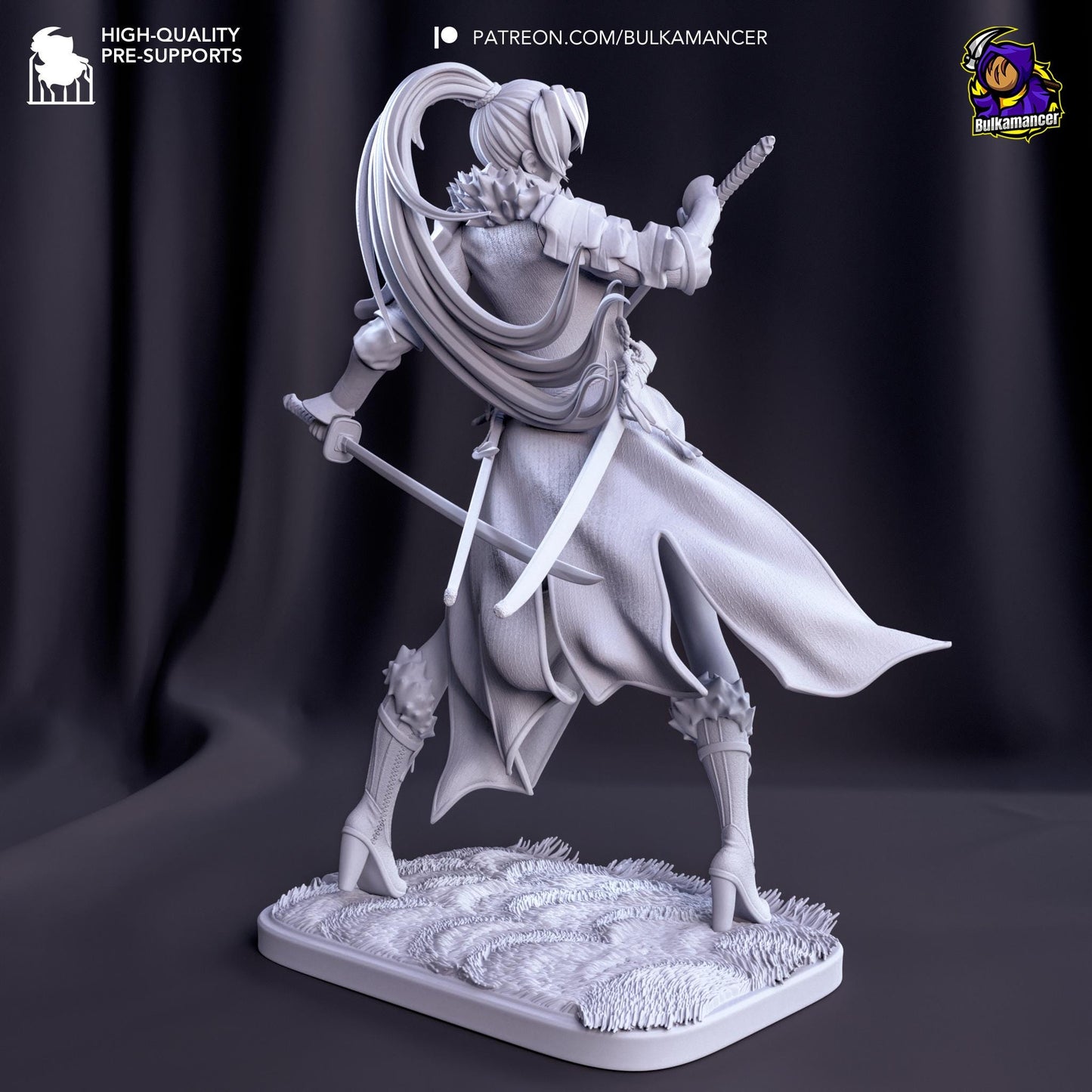 a statue of a knight with a sword