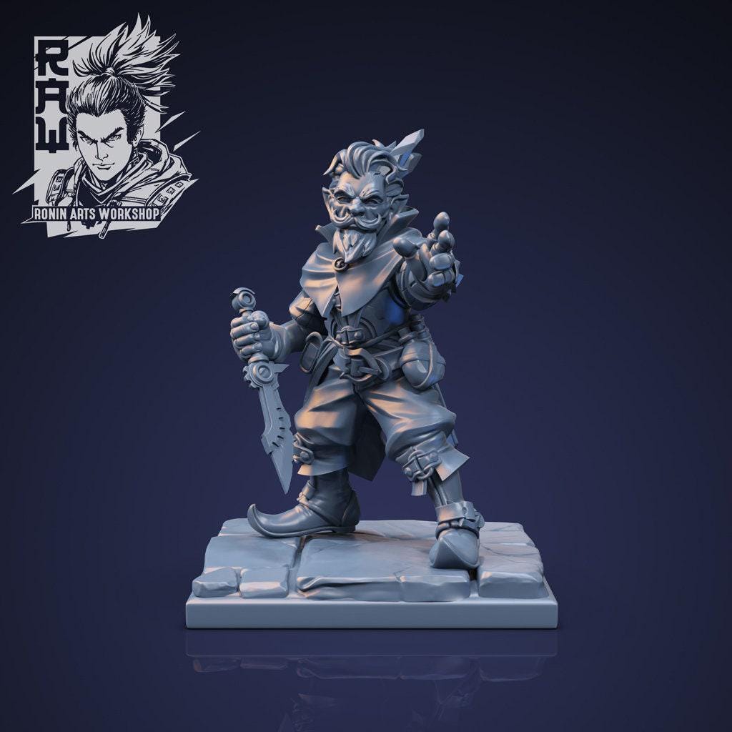 Brubax Gnome Sorcerer: Unleash Magical Whimsy in Your Tabletop Adventures with this 3D-Printed Miniature 35mm scale