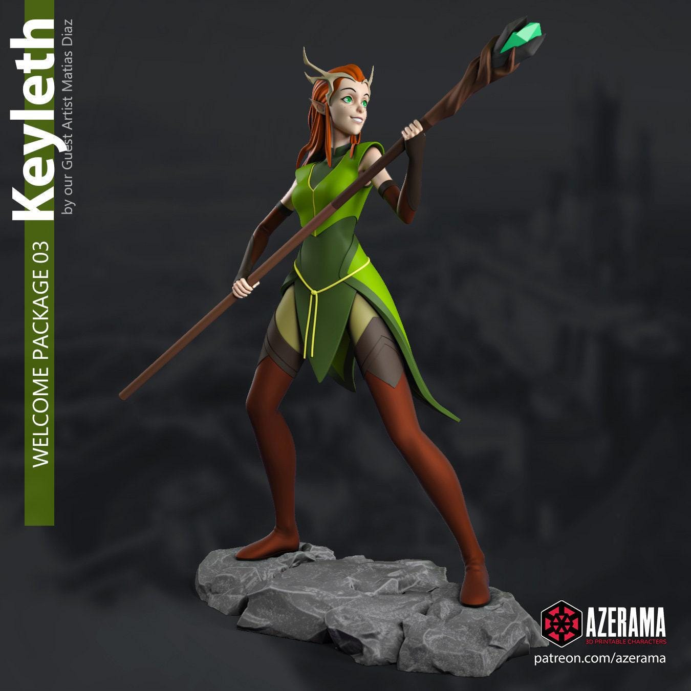 Embrace Nature's Power: Keyleth Critical Role 3D Printed Resin Statue – Voice of the Tempest Collectible Figure