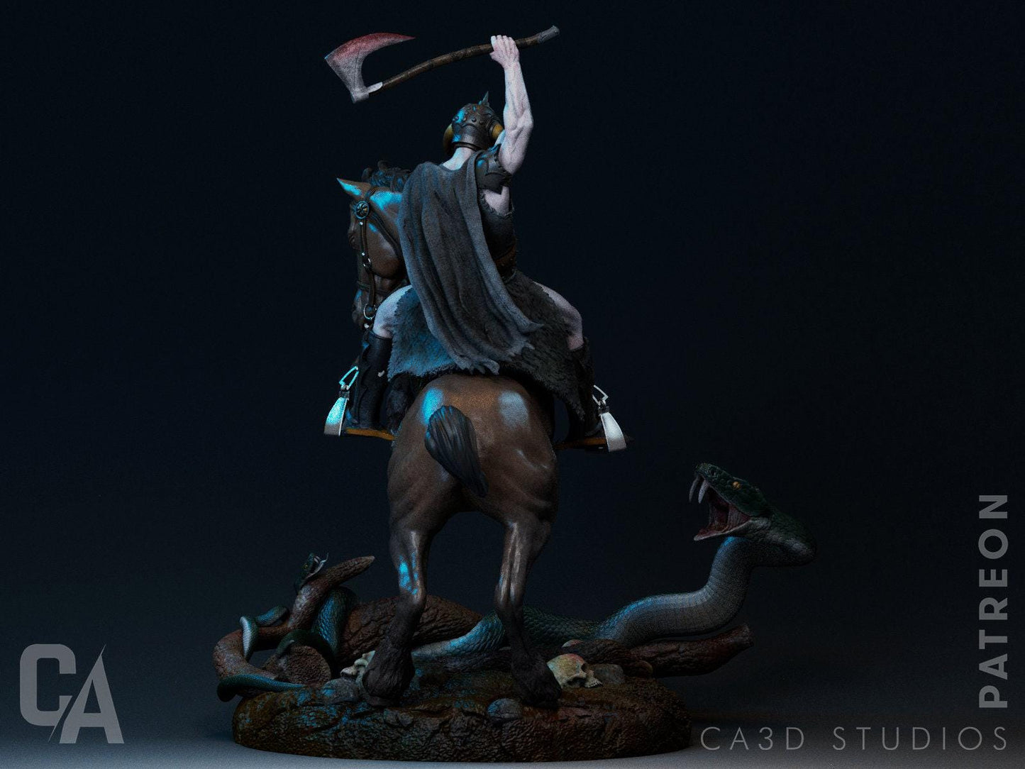 Death Dealer Painted Collectible 3D Print Fanart Statue, Frank Frazetta