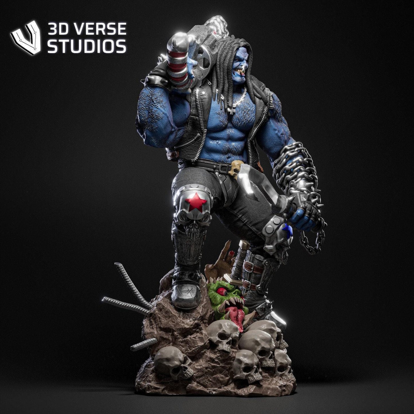 Lobo Collectible Statue: Intense Fanart 3D Printed Figure - DC Comics