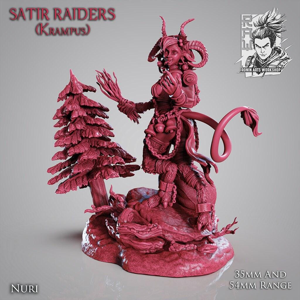 Satyr Rider - Unpainted 35mm & 54mm Miniature - Mythic Creature Figure
