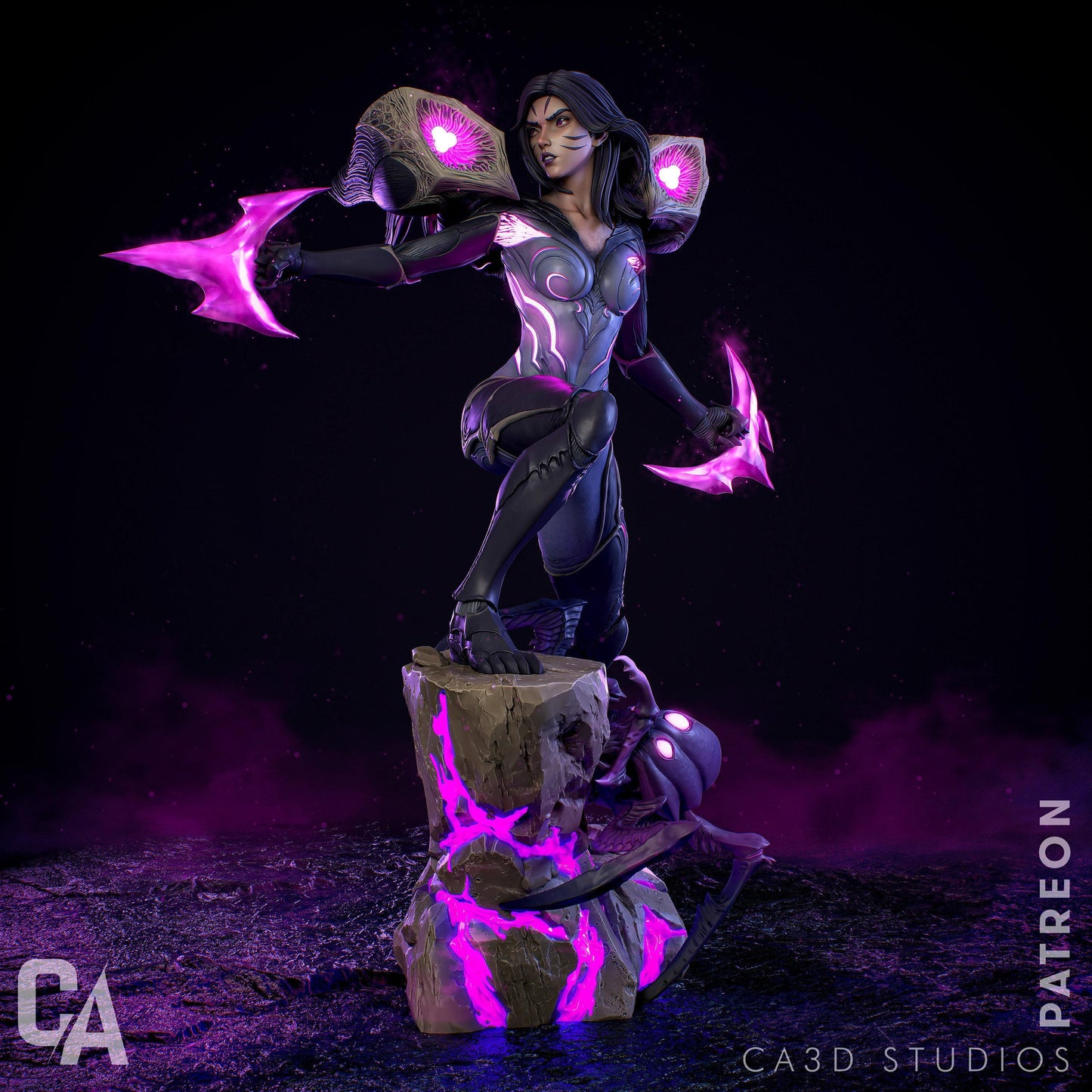 Dynamic Kaisa 3D Printed Statue: Premium League of Legends Collectible Figure for Fans