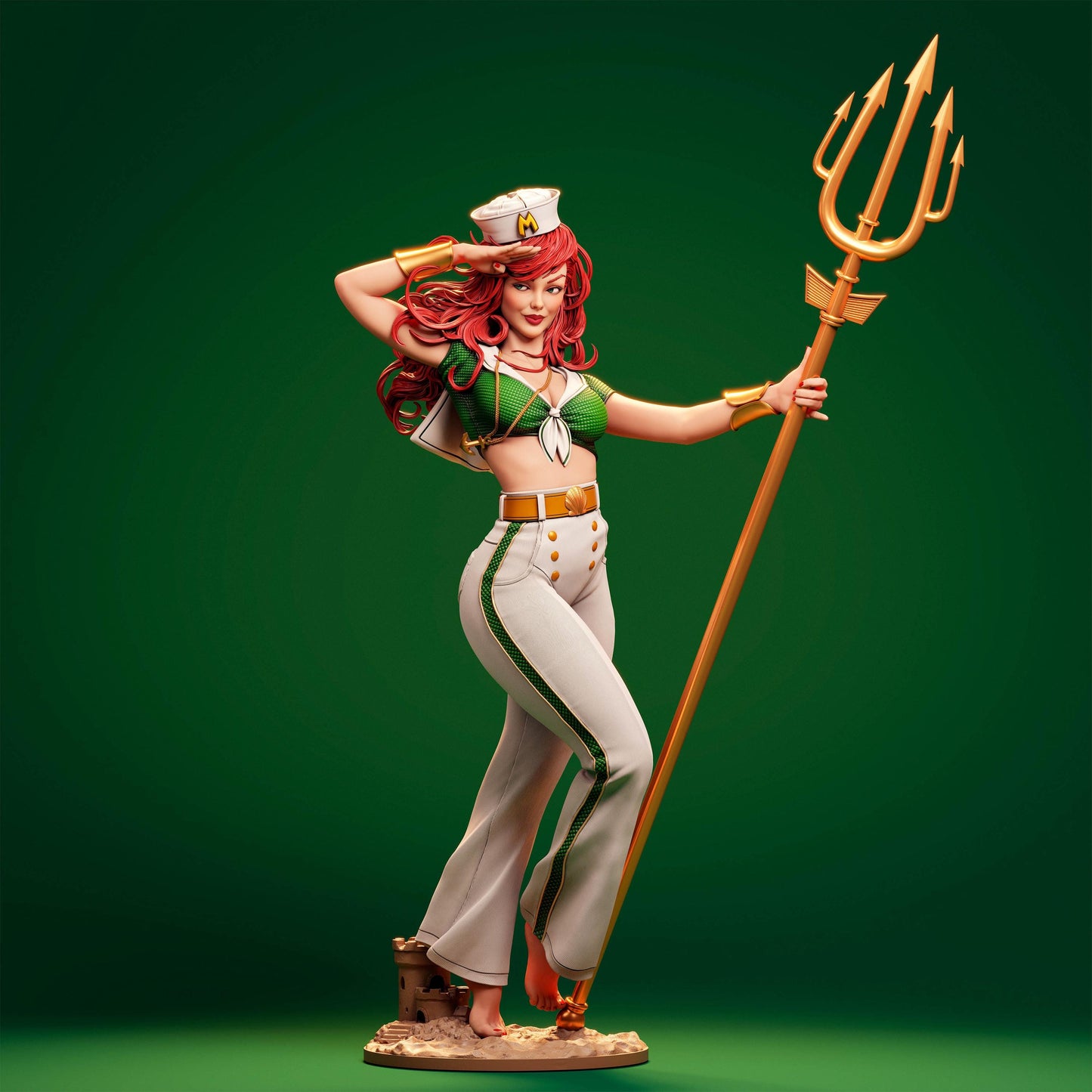 Mera Bombshell (DC Comics) Collectible Resin Statue – Painted or Unpainted Model Kit for Fans
