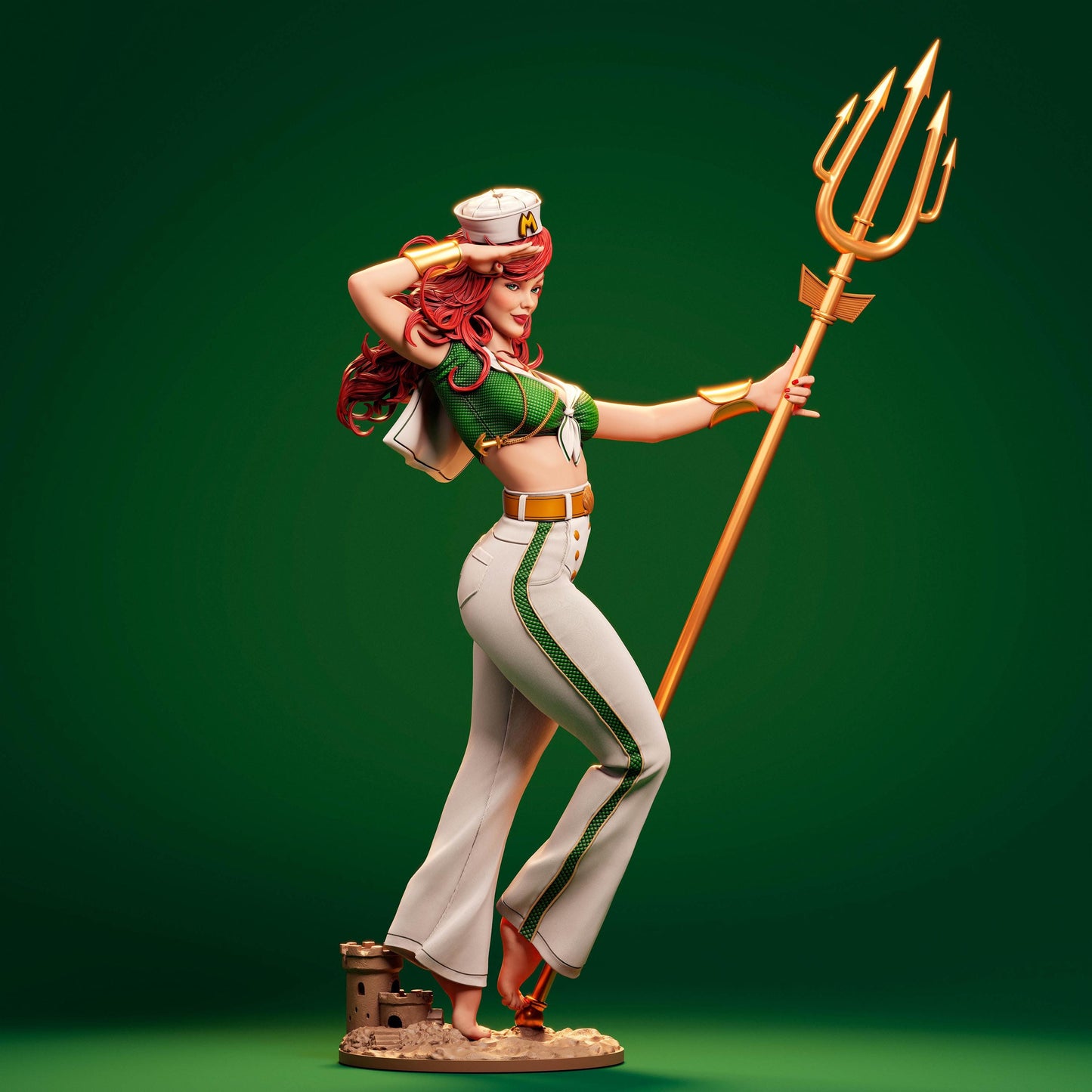 Mera Bombshell (DC Comics) Collectible Resin Statue – Painted or Unpainted Model Kit for Fans