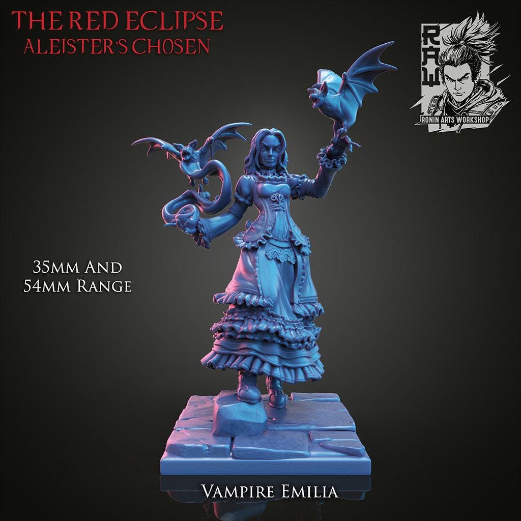 Vampire Lord Aleister and his Brides Iris Pin Up 3D Print Collectible Resin Statue Figure SFW NSFW