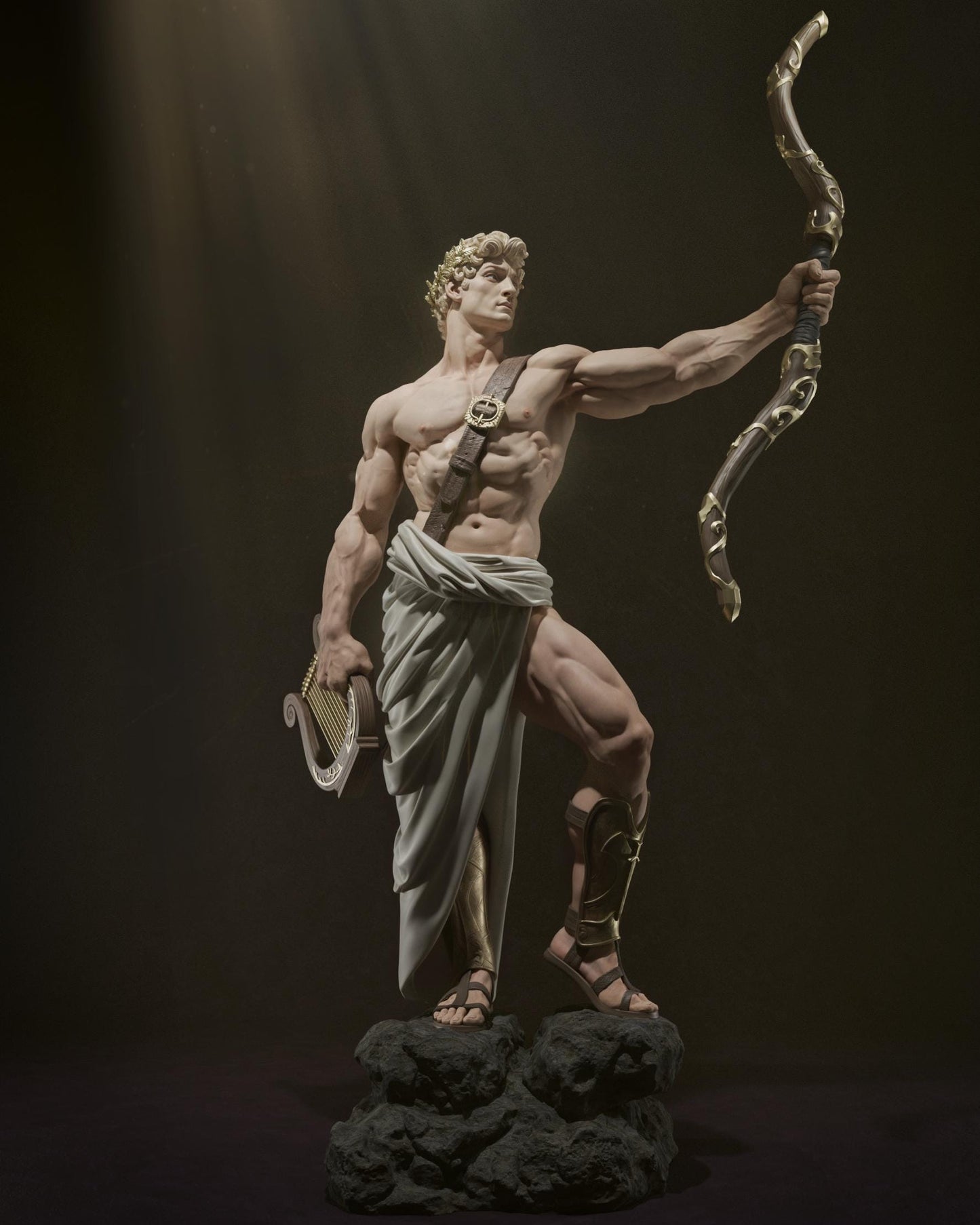 Apollo Collectible Statue: Hand-Painted 3D Resin Figure – Majestic Greek God of Light & Arts!