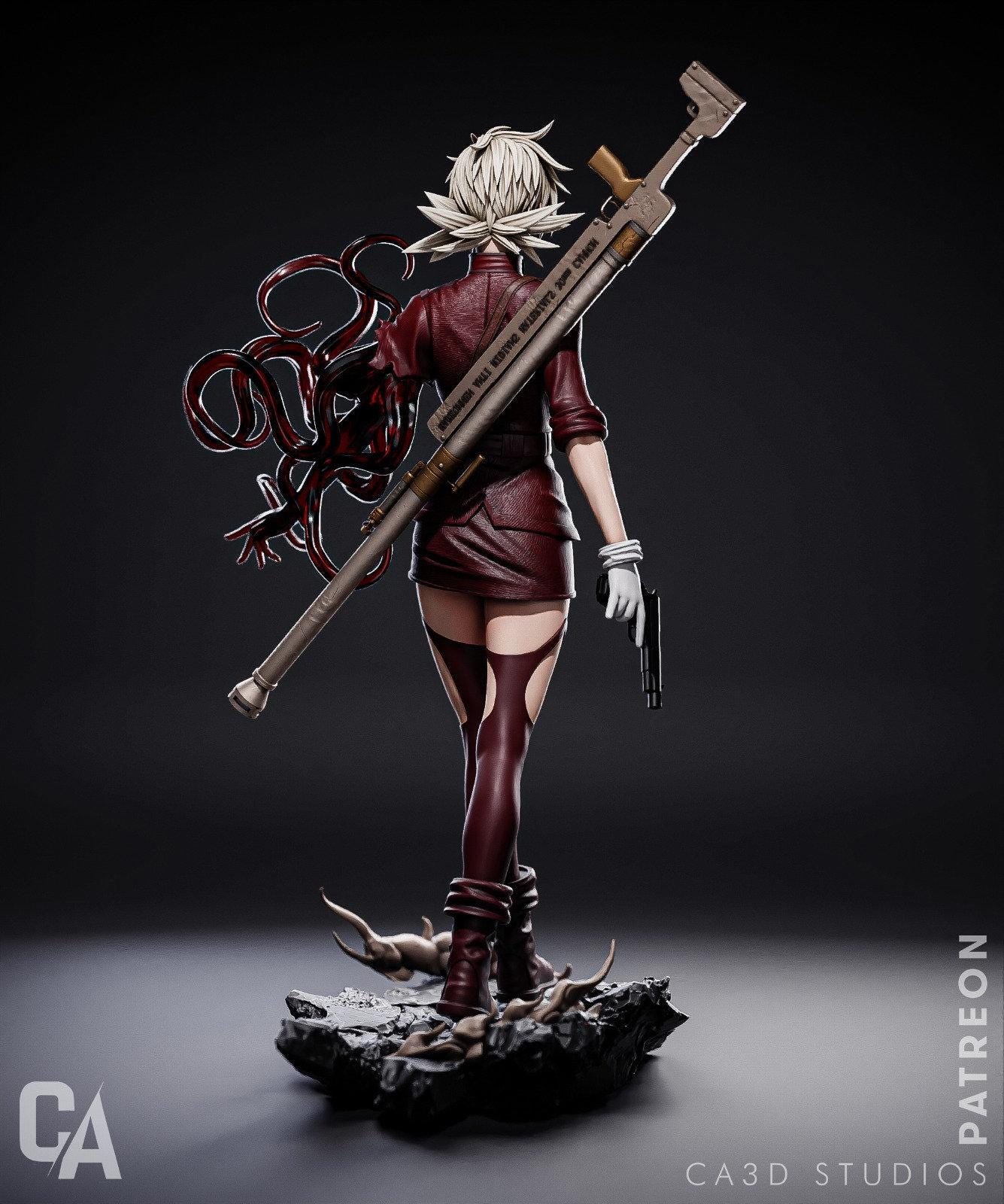 Seras Victoria Collectible 3D Print Statue: Exquisite NSFW Hellsing Figure for Adult Fans!