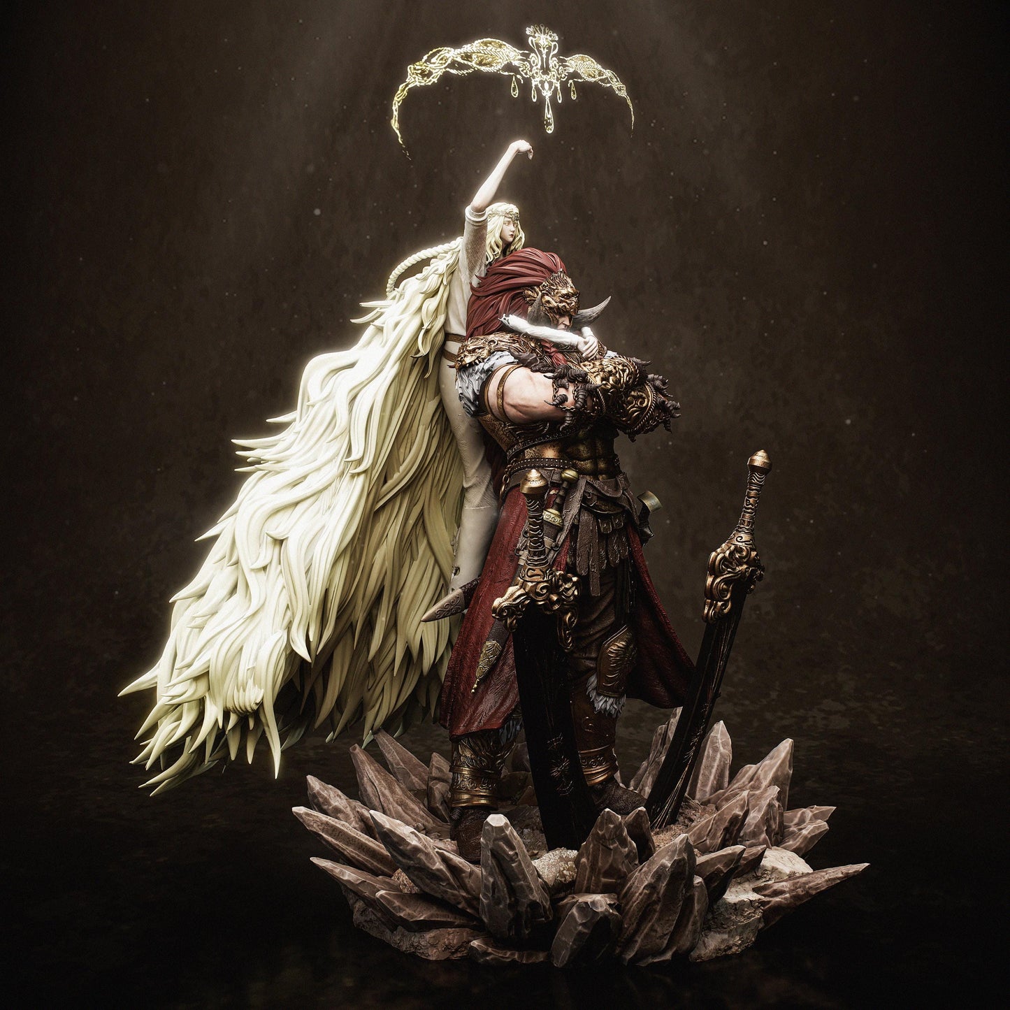 Starscourge Radahn Hand-Painted 3D Resin Statue - Elden Ring Collectible Figure, Ready-to-Display Demigod Boss