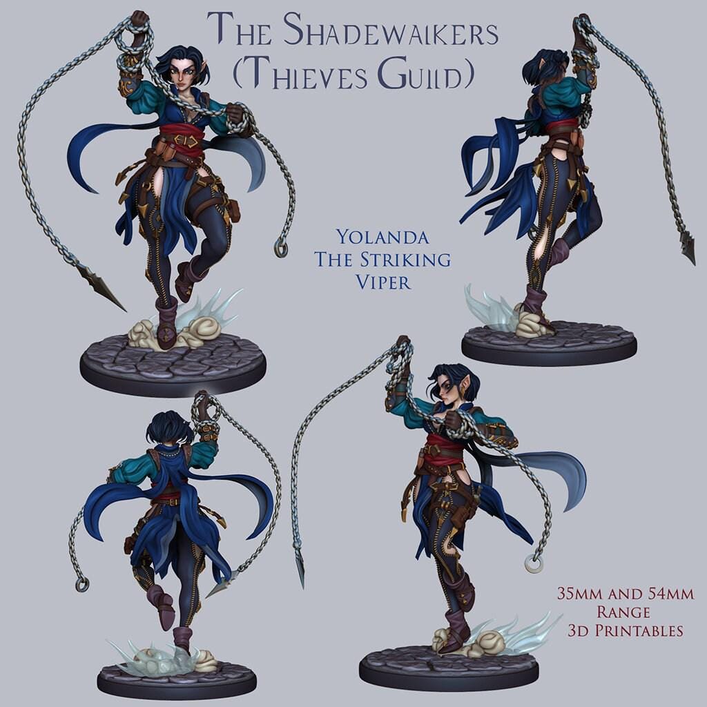 Thieves Guild 3d printed statue Collectible Miniature figure gift idea nsfw pin up unpainted 35 mm scale