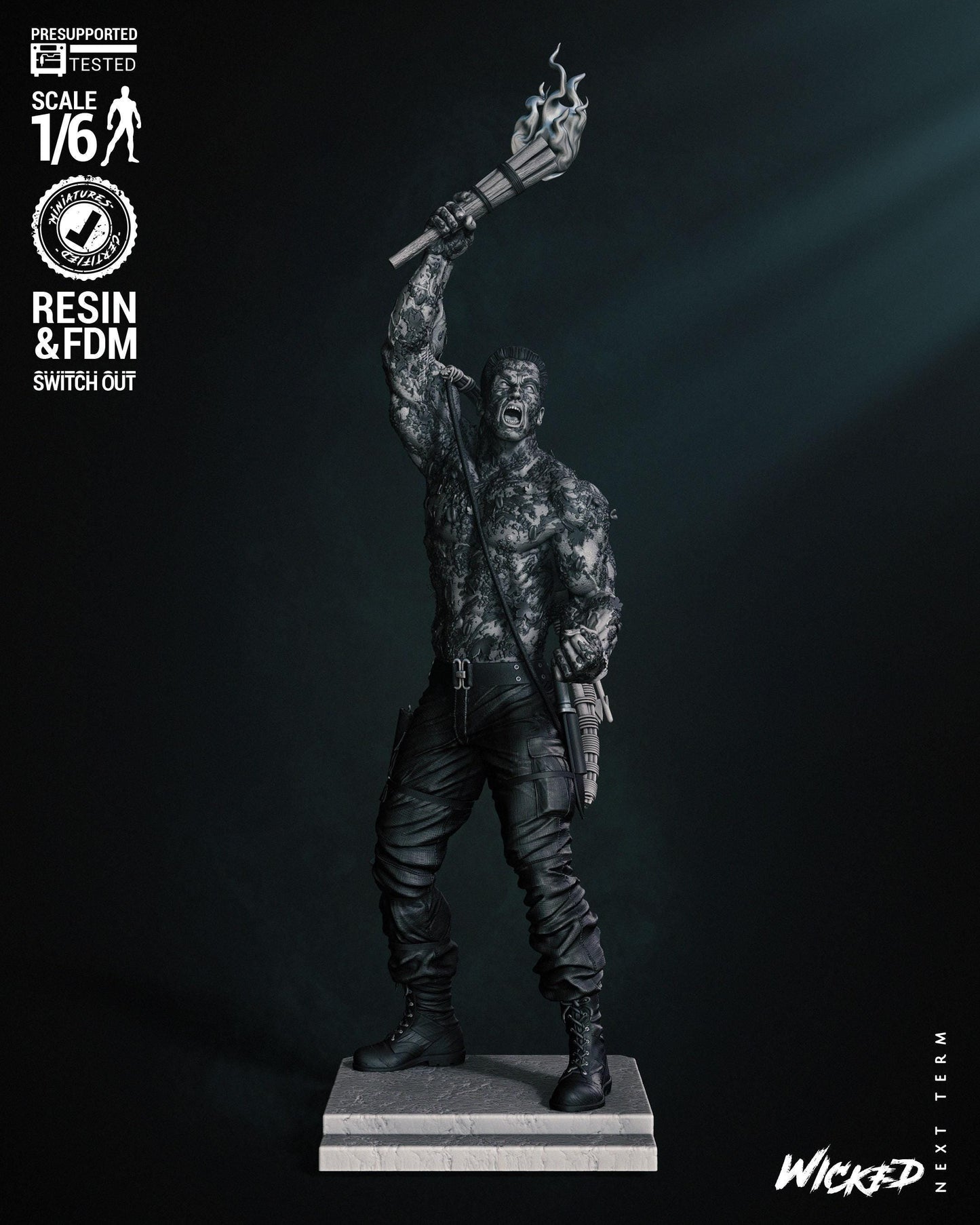 Jungle Hunter: Dutch Predator 3D Print Collectible – Iconic Action Figure